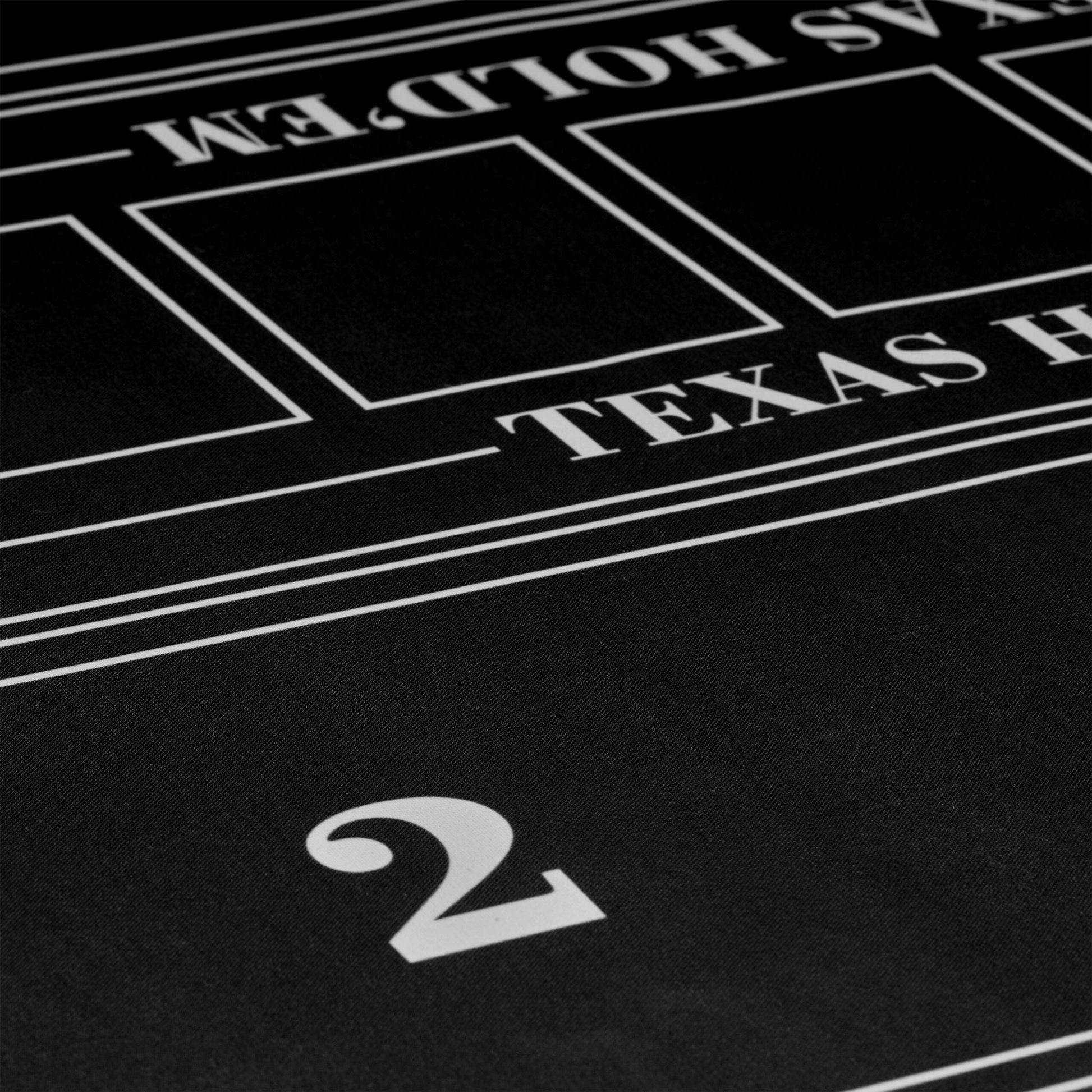 Pokermatte 120 x 60cm Weiss-Schwarz von Relaxdays