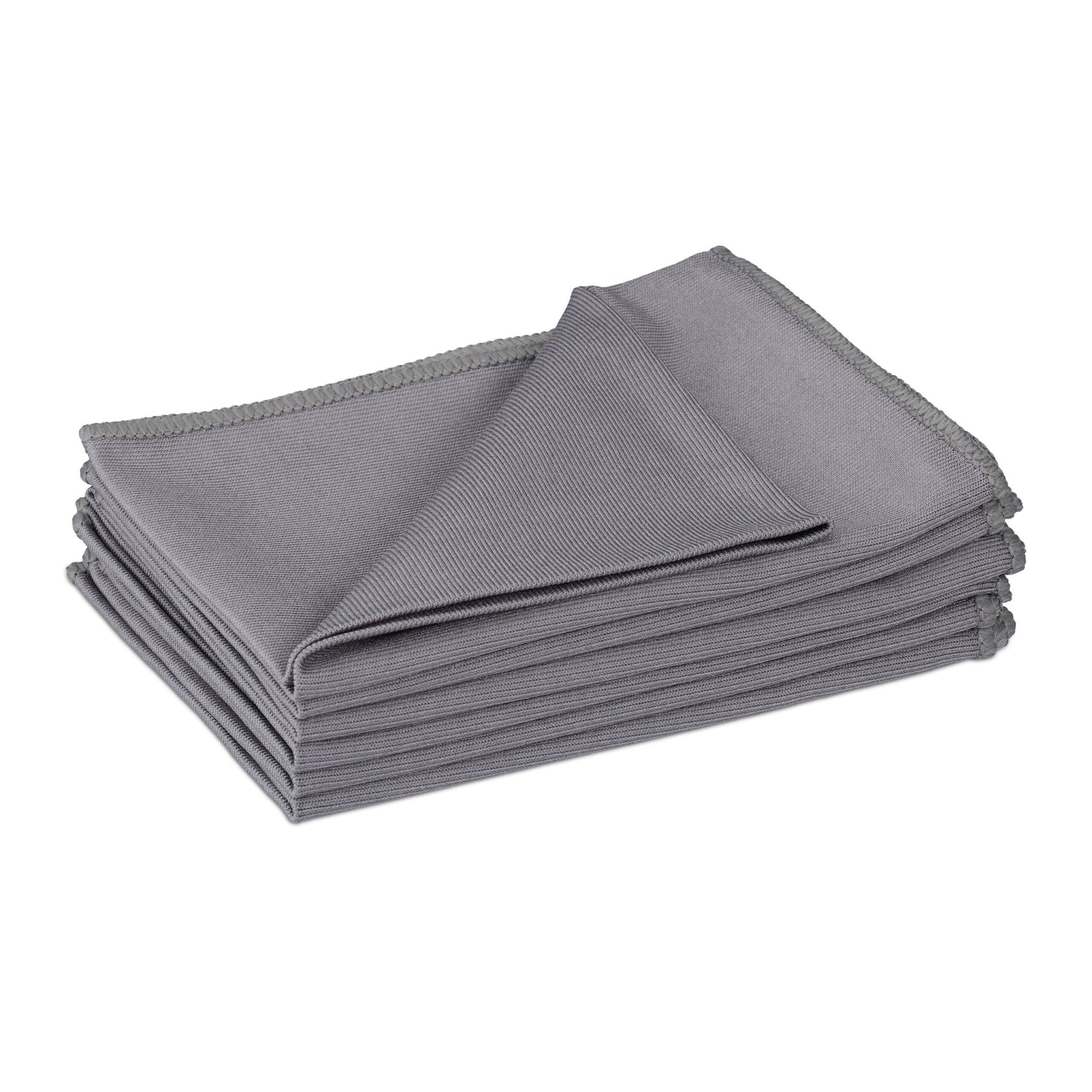 Mikrofasertücher 40x60cm 6er-Set Grau von Relaxdays