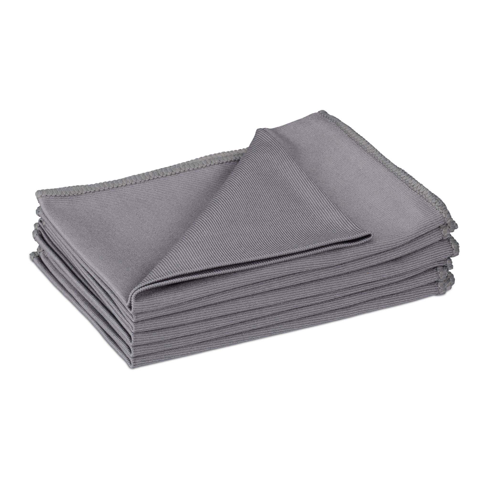 Mikrofasertücher 40x60cm 6er-Set Grau von Relaxdays