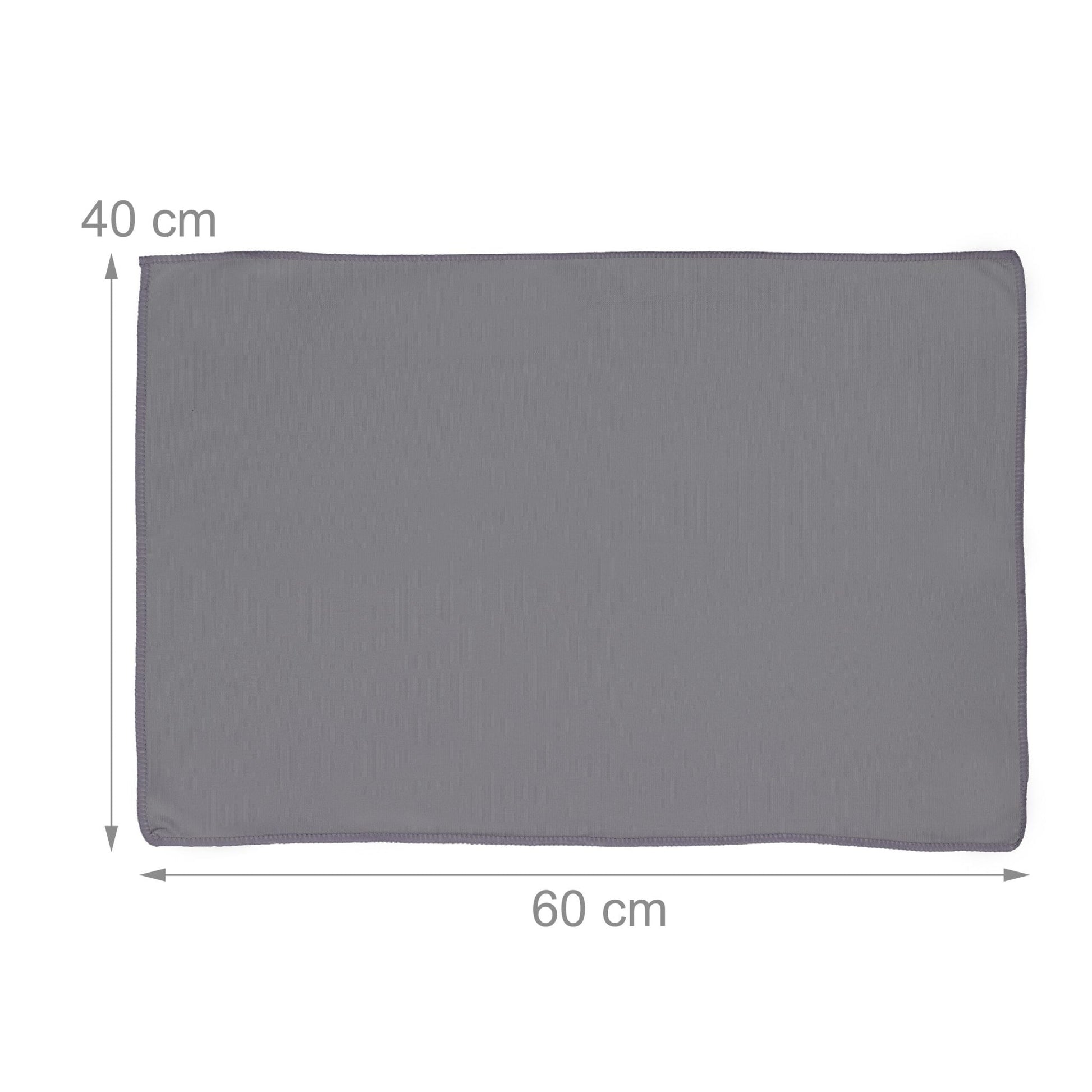 Mikrofasertücher 40x60cm 6er-Set Grau von Relaxdays