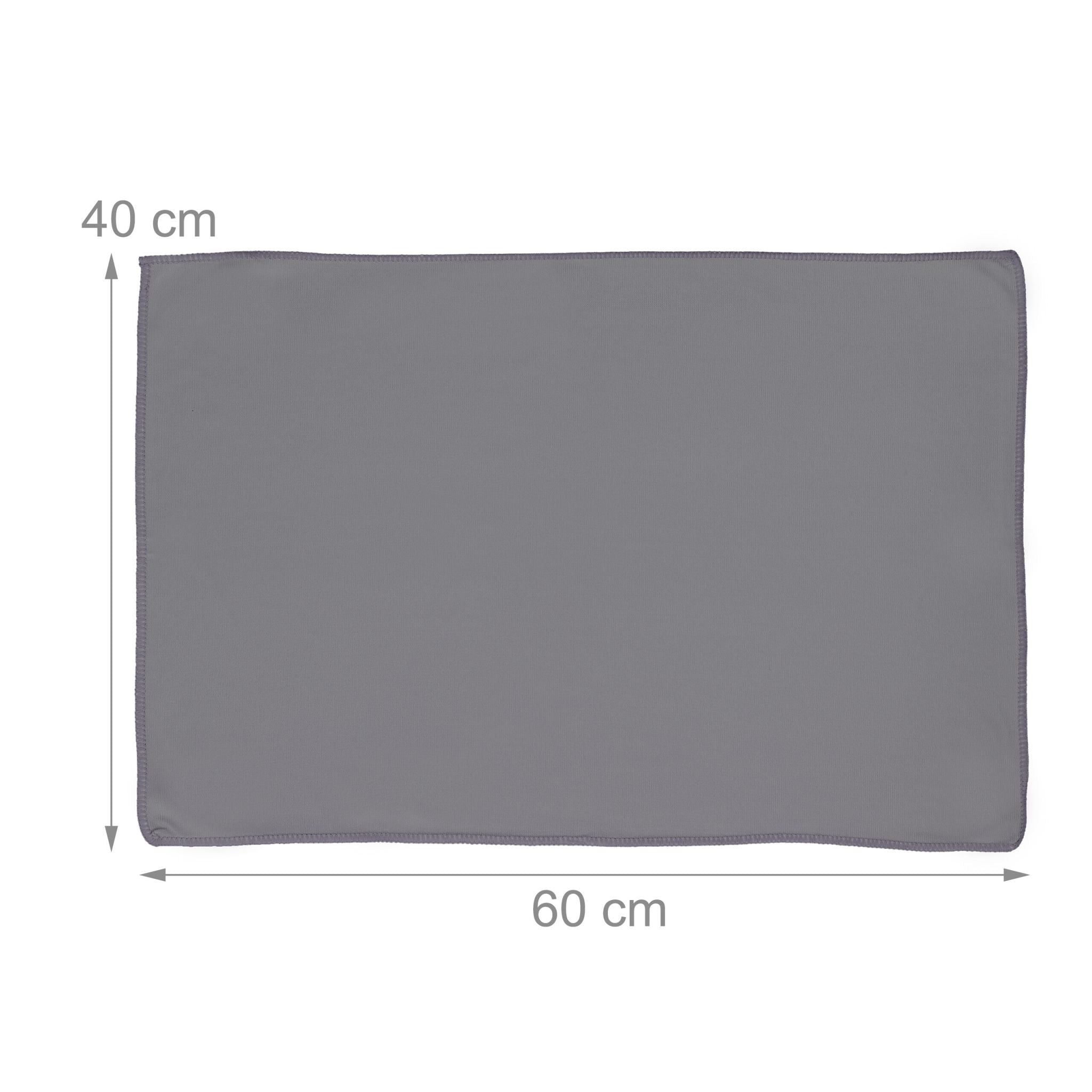 Mikrofasertücher 40x60cm 6er-Set Grau von Relaxdays