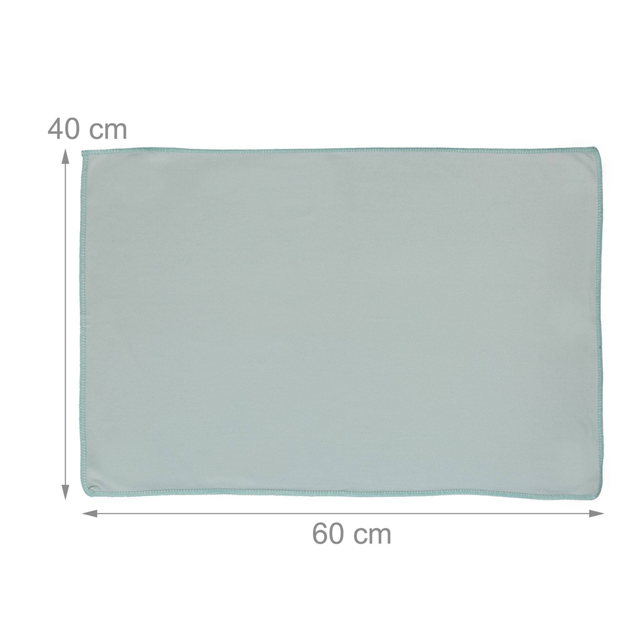 Mikrofasertücher 40x60cm 6er-Set Hellblau-Türkis-Grau von Relaxdays