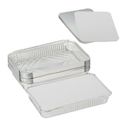Aluschalen mit Deckel 25er-Set Silber von Relaxdays