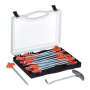 Felsbodenhering 30er-Set mit Box Orange-Silber von Relaxdays