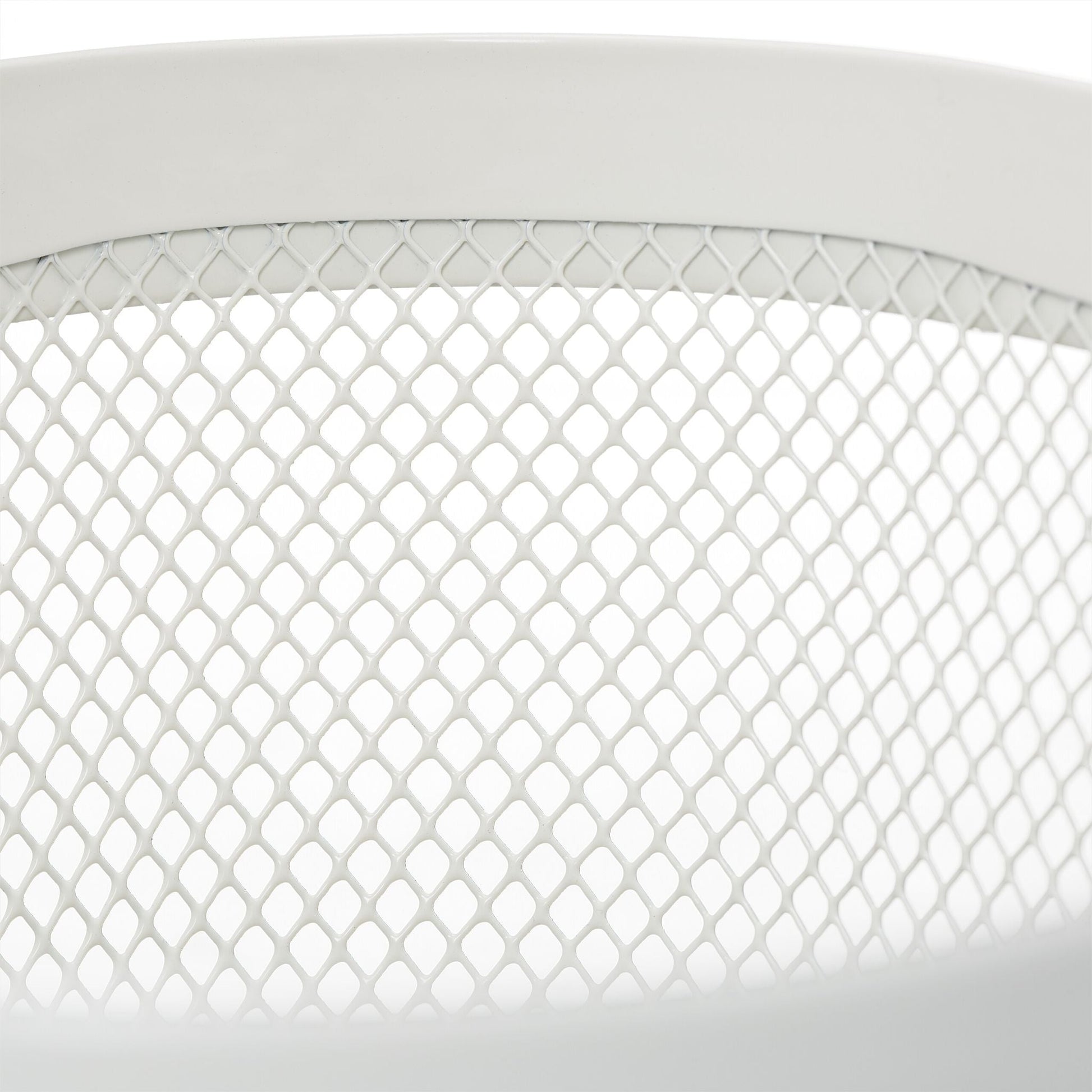 Drahtkorb mit Henkel 2er-Set Weiss-Hellbraun von Relaxdays