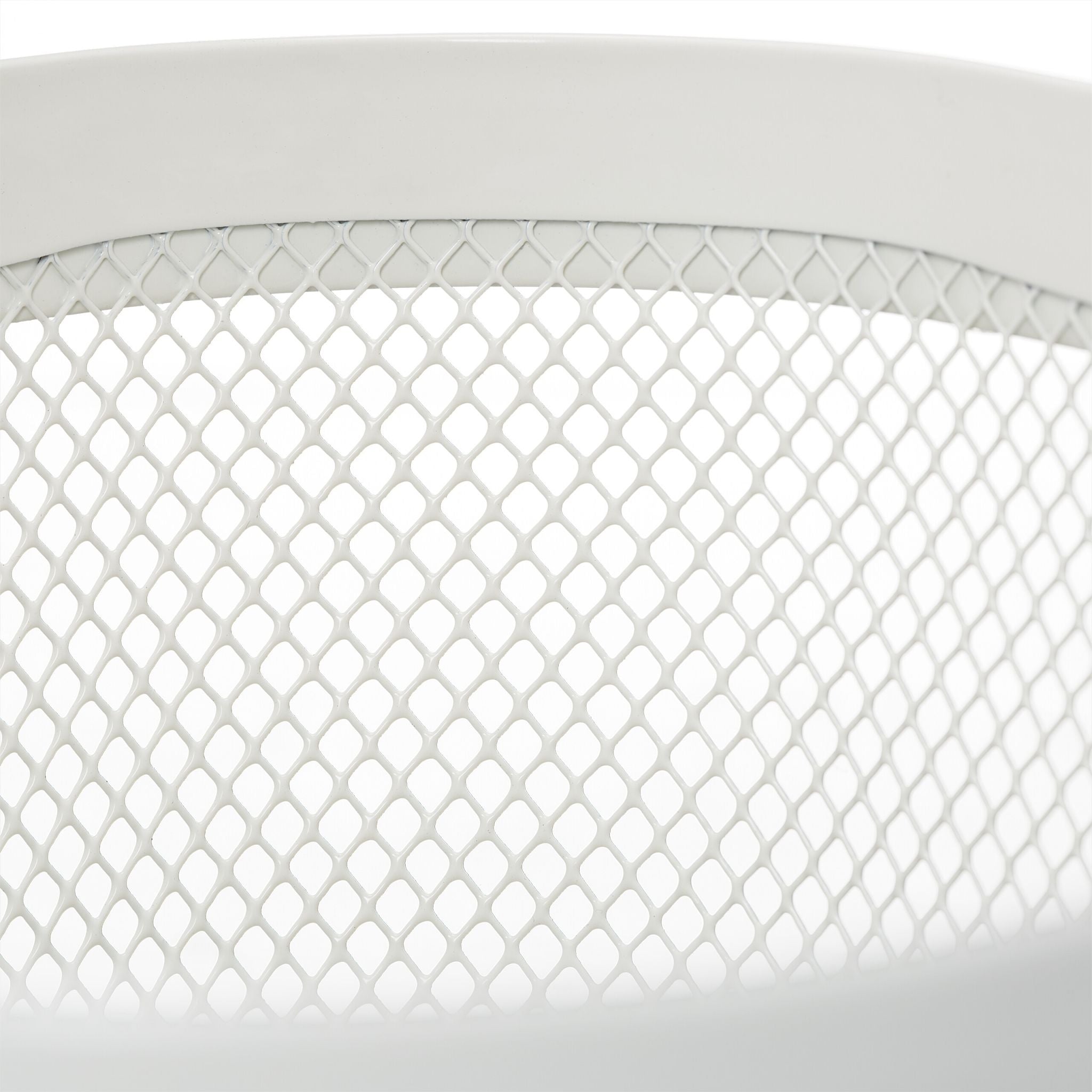 Drahtkorb mit Henkel 2er-Set Weiss-Hellbraun von Relaxdays