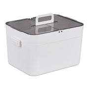 Hausapotheke mit 2 Etagen Weiss-Transparent von Relaxdays
