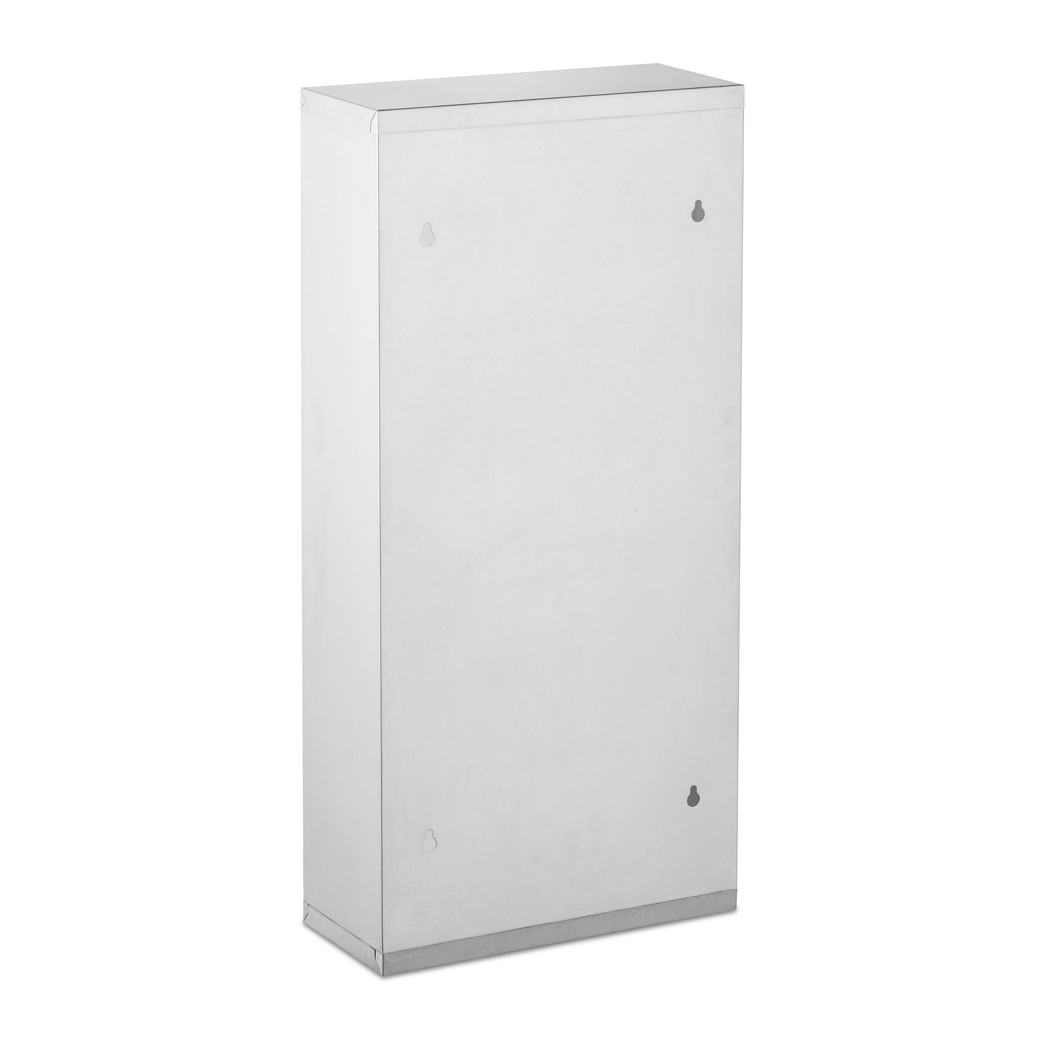 Medizinschrank mit Glastür Weiss-Silber von Relaxdays