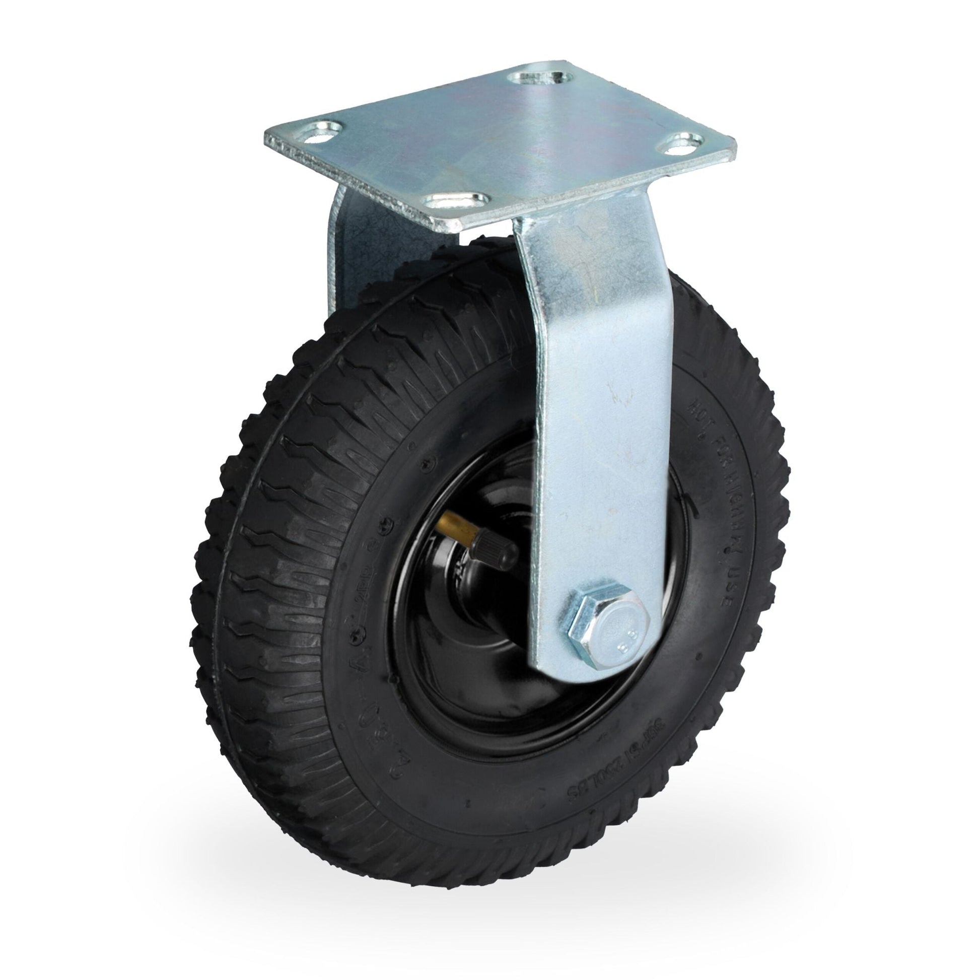 Bockrolle 2.50-4 Schwarz-Silber von Relaxdays