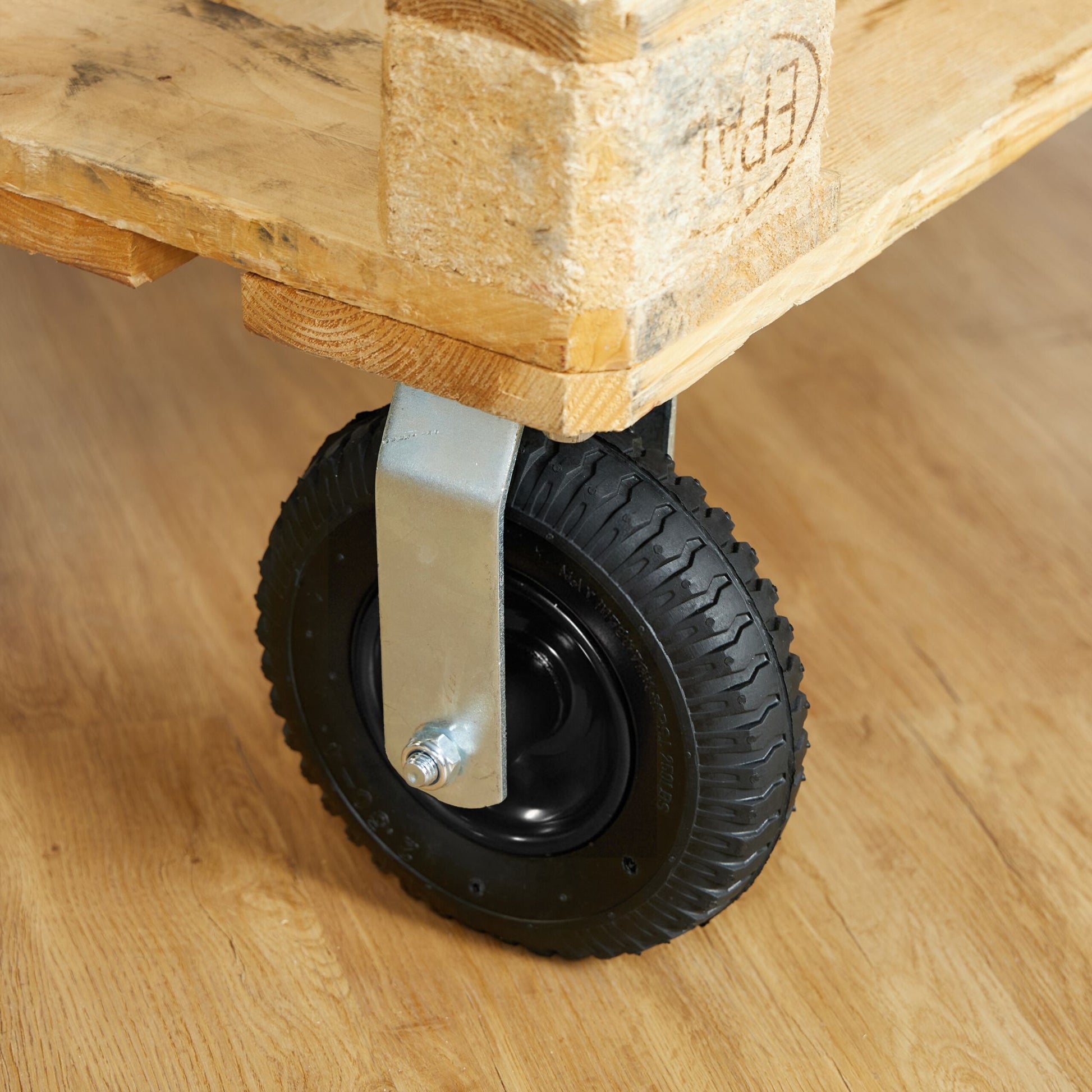Bockrolle 2.50-4 Schwarz-Silber von Relaxdays