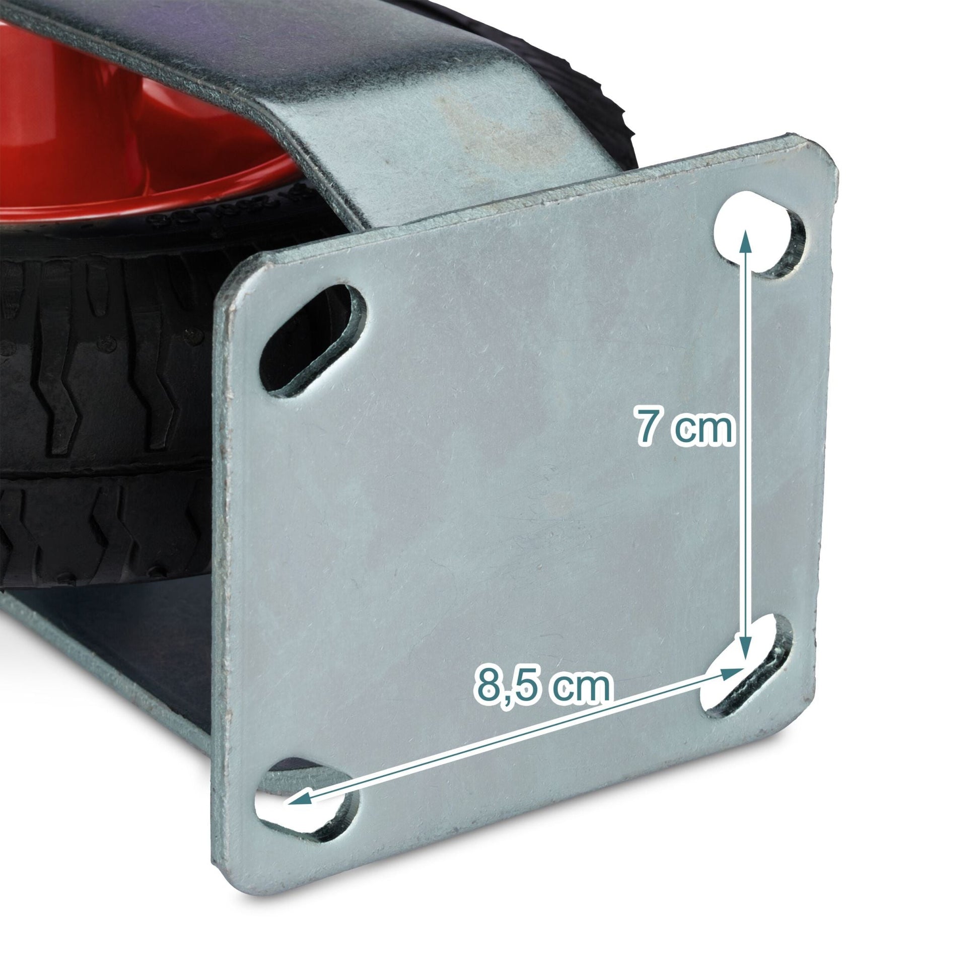Bockrolle 2.50-4 Rot-Schwarz-Silber von Relaxdays