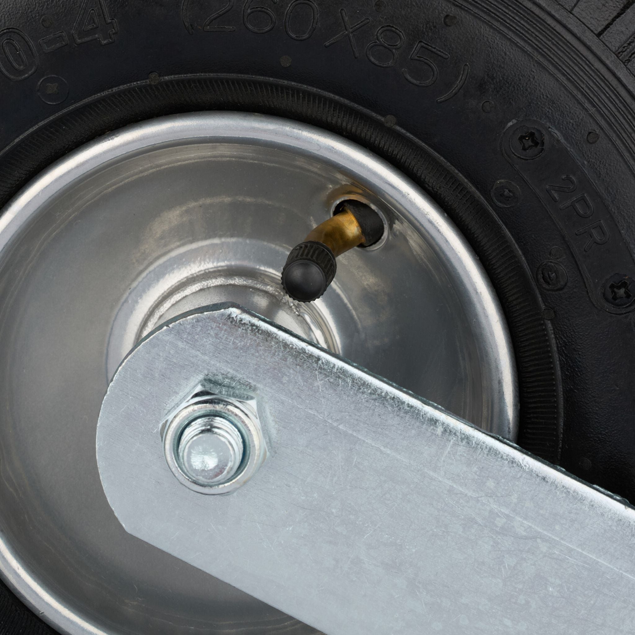 Lenkrolle luftbereift 3.00-4 2er-Set Schwarz-Silber von Relaxdays