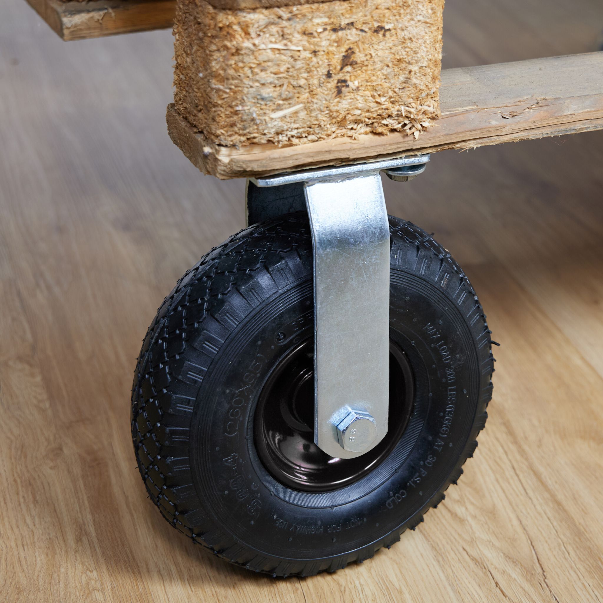 Bockrolle 3.00-4 Schwarz-Silber von Relaxdays