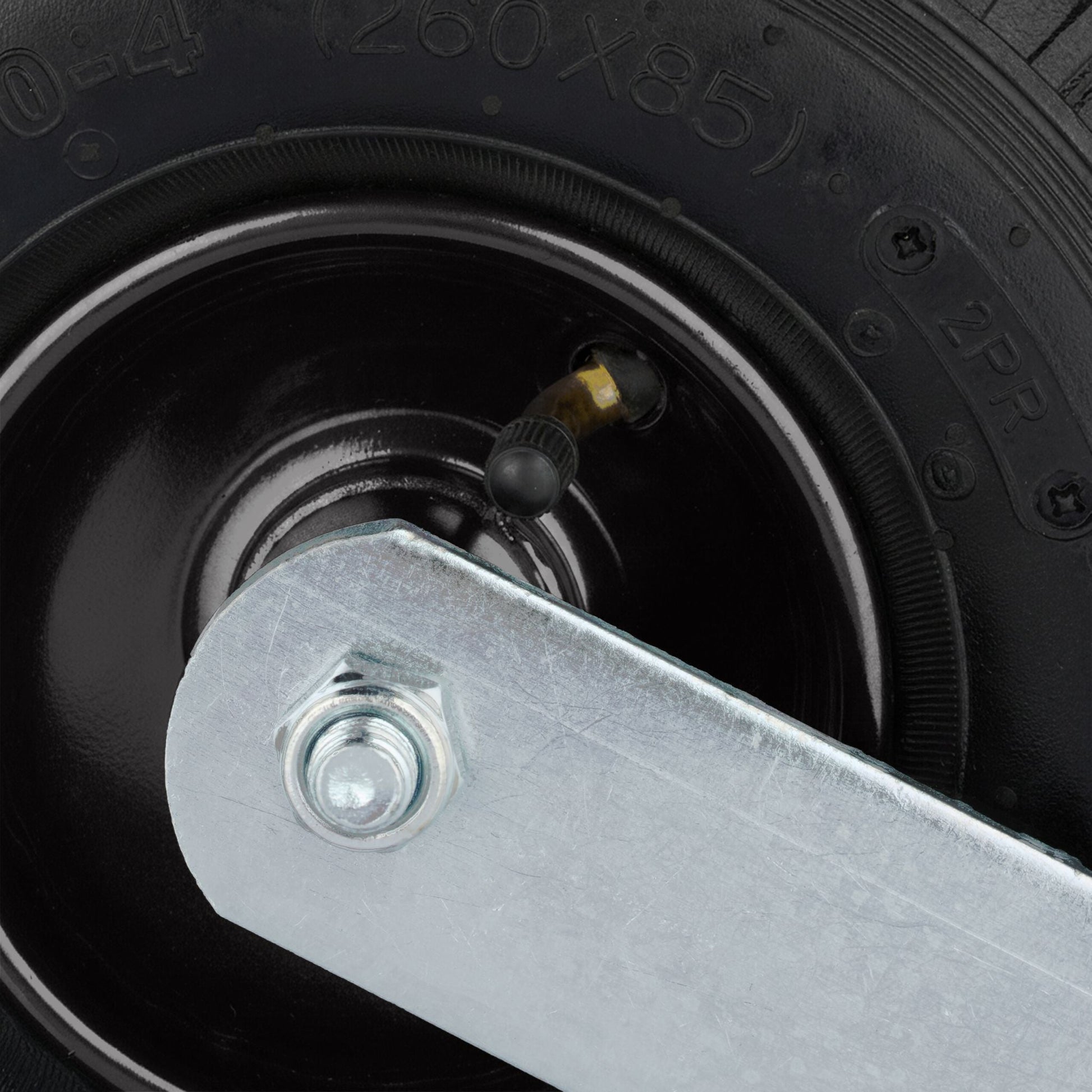 Bockrolle 3.00-4 Schwarz-Silber von Relaxdays