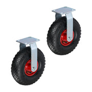 Bockrolle 3.00-4 2er-Set Rot-Schwarz-Silber von Relaxdays