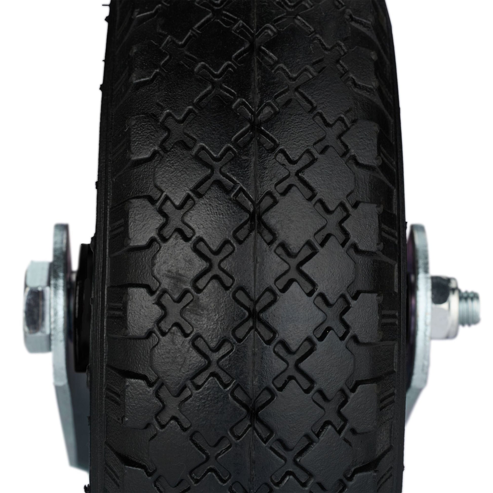 Bockrolle und Lenkrolle Set 3.00-4 Schwarz-Silber von Relaxdays