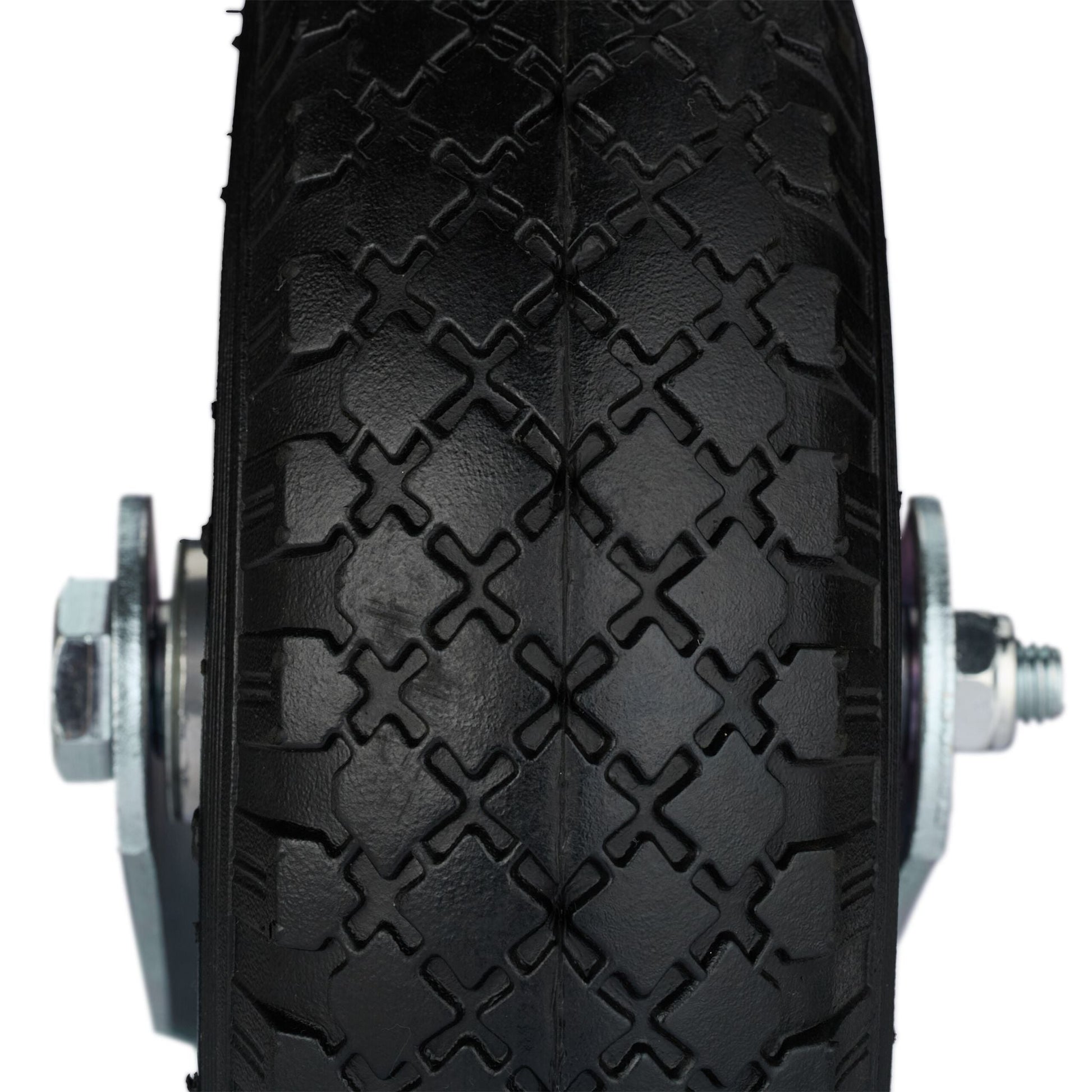Bockrolle und Lenkrolle Set 3.00-4 Schwarz-Silber von Relaxdays