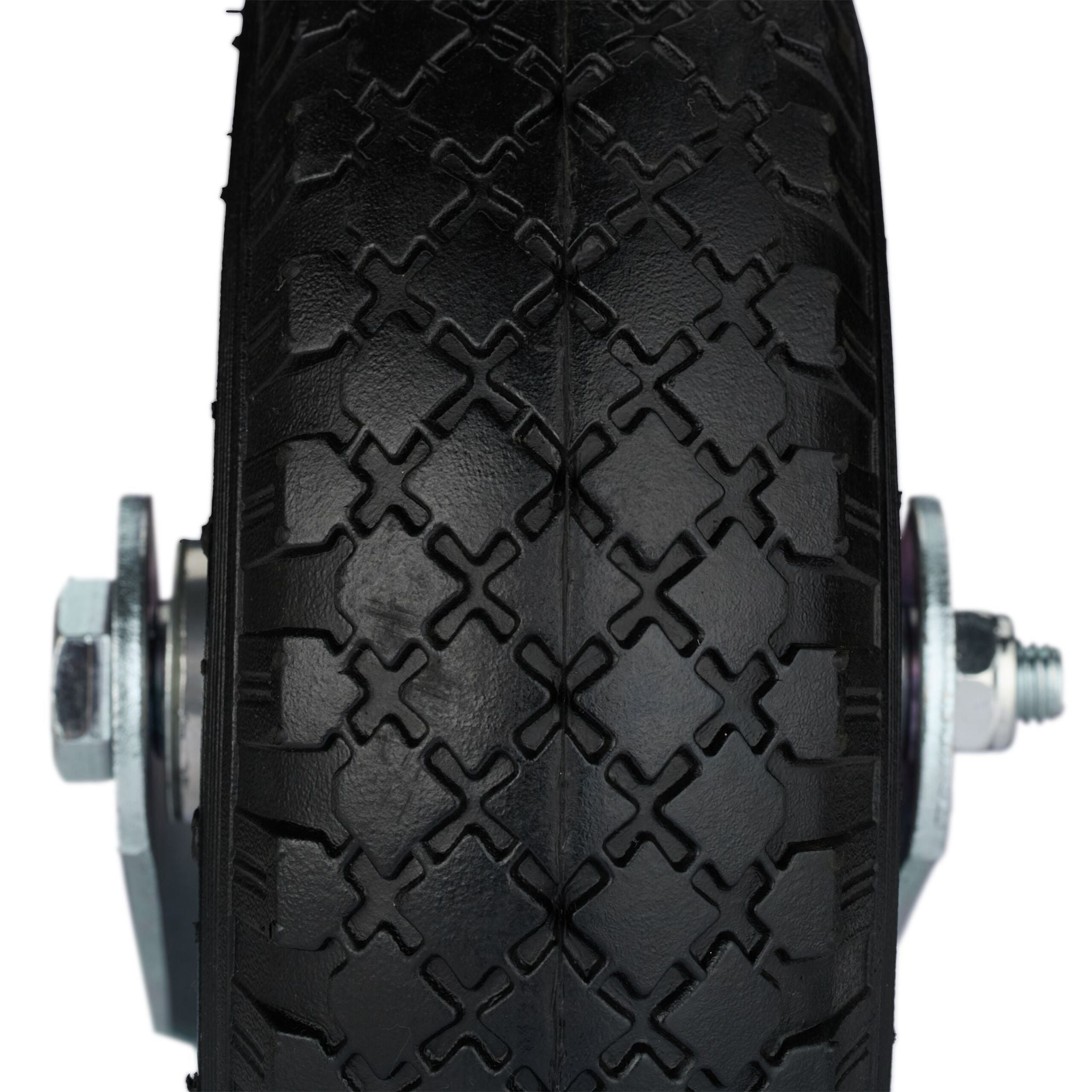 Bockrolle und Lenkrolle Set 3.00-4 Schwarz-Silber von Relaxdays