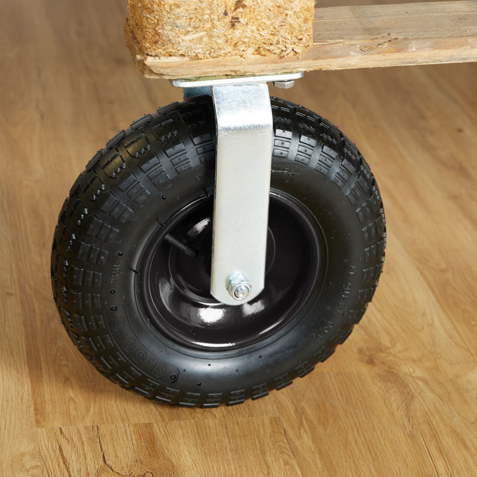 Bockrolle 3.50-6 Schwarz-Silber von Relaxdays
