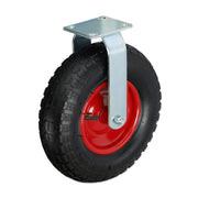 Bockrolle 3.50-6 Rot-Schwarz-Silber von Relaxdays