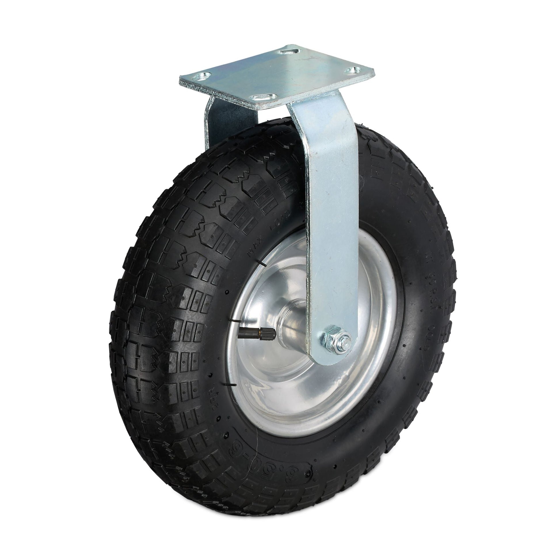 Bockrolle 3.50-6 Schwarz-Silber von Relaxdays