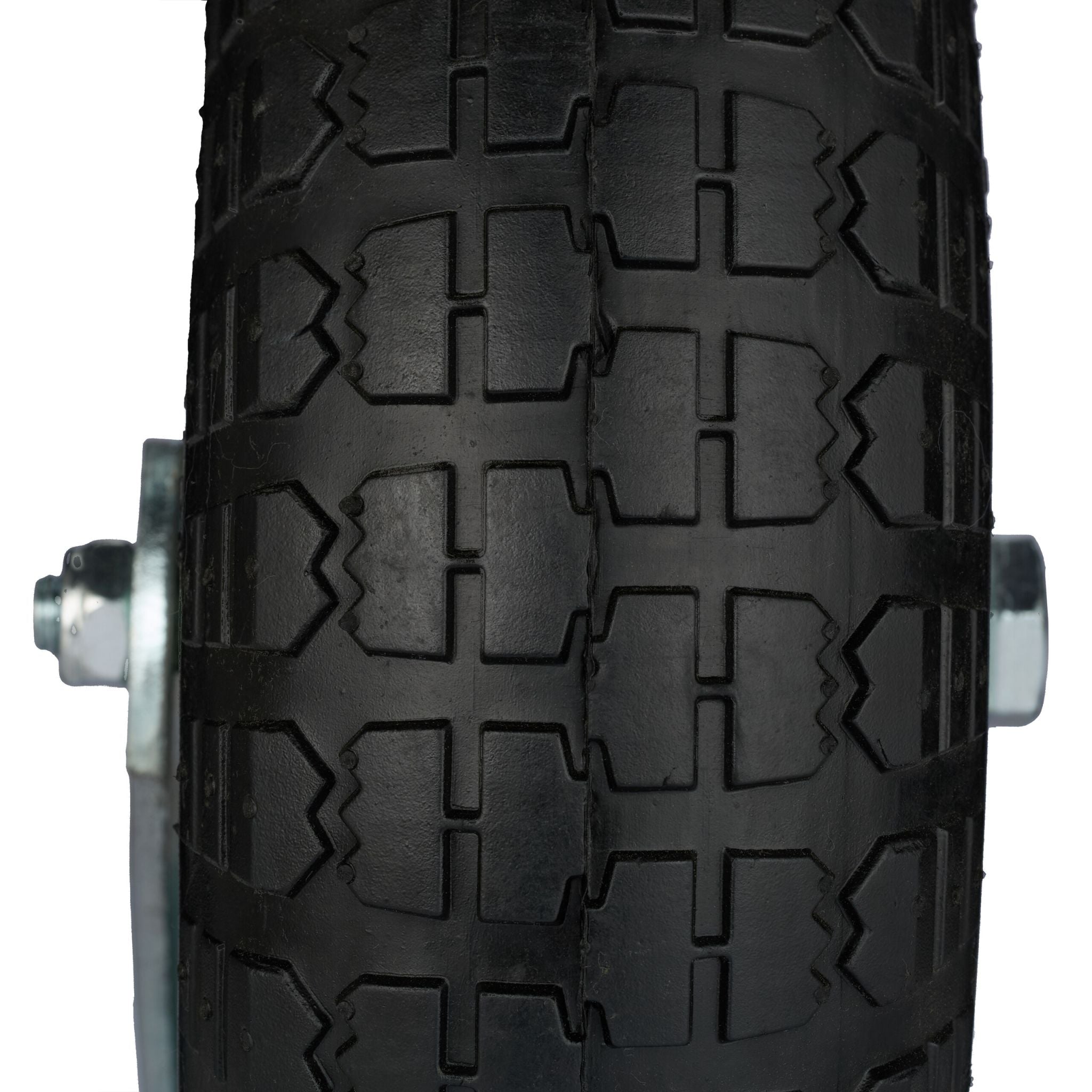 Lenkrolle luftbereift 3.50-6 Schwarz-Silber von Relaxdays