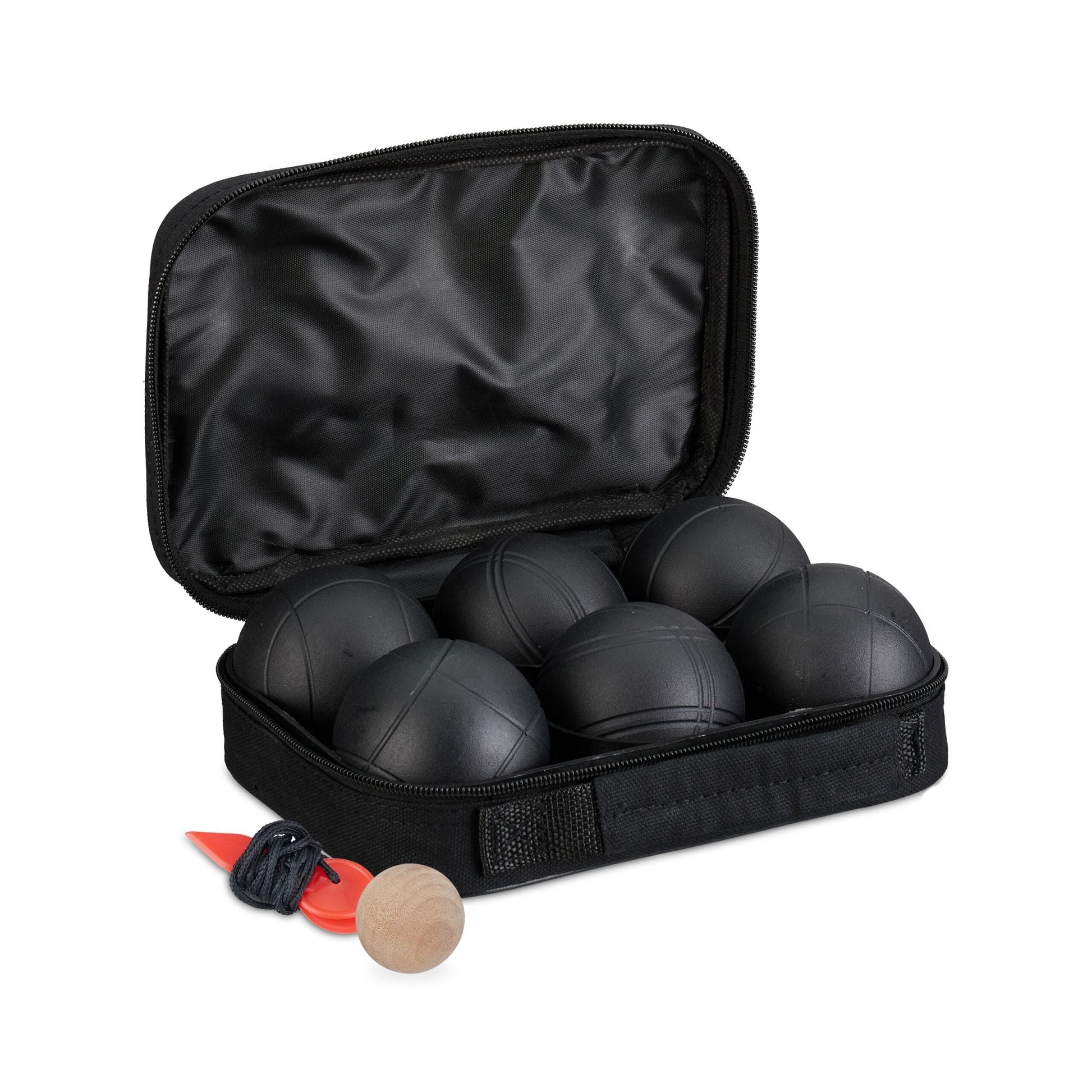 Boule Kugelset mit 6 Kugeln Schwarz von Relaxdays