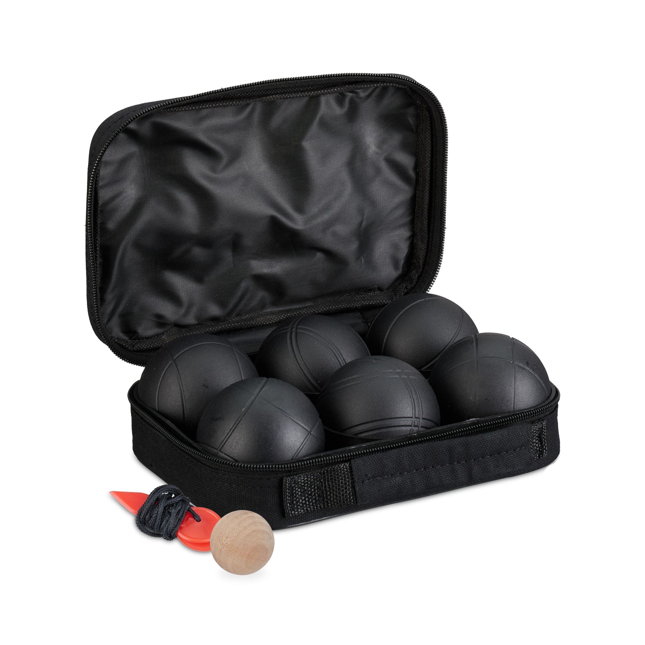 Boule Kugelset mit 6 Kugeln Schwarz von Relaxdays