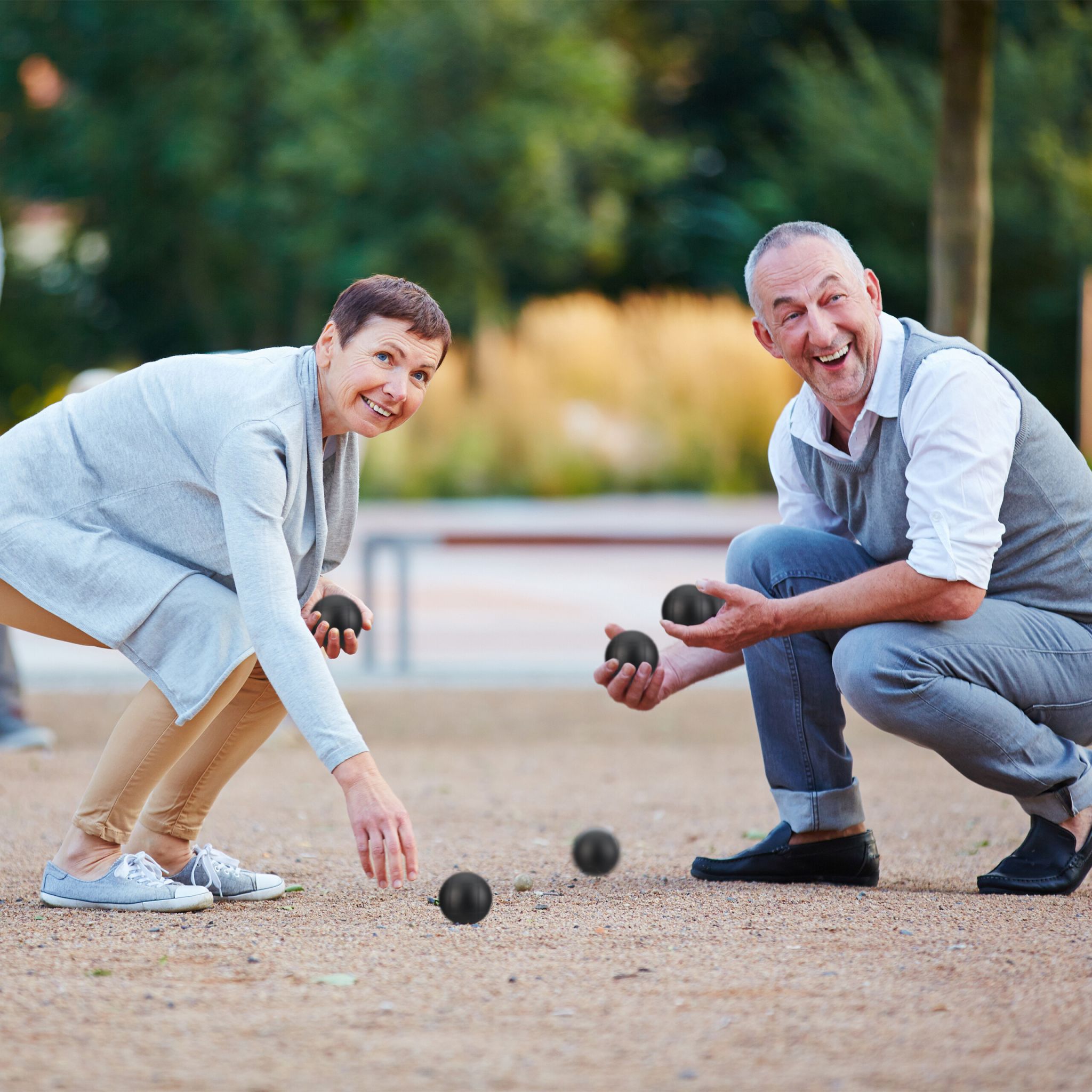 Boule Kugelset mit 6 Kugeln Schwarz von Relaxdays
