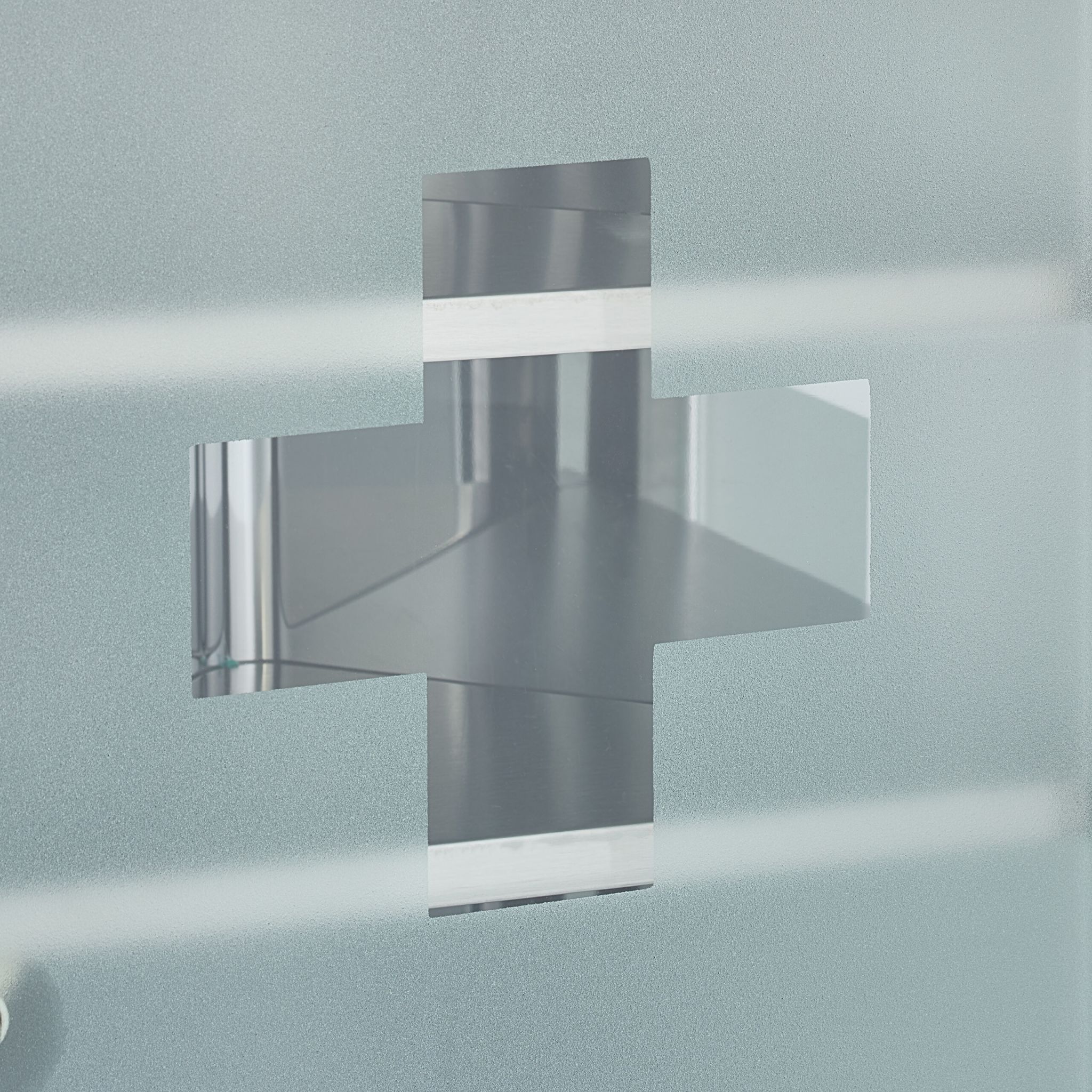 Medizinschrank mit Glastür Silber-Transparent von Relaxdays