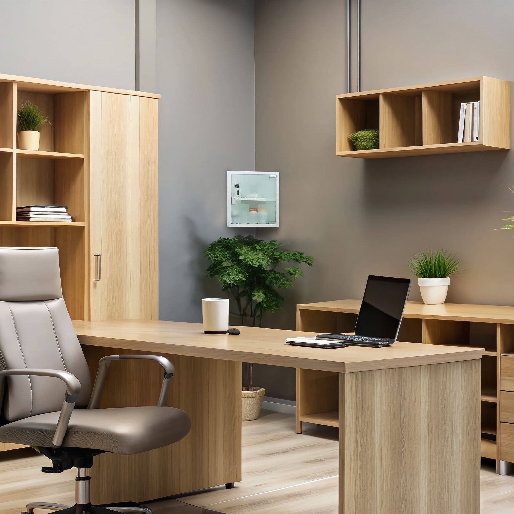 Medizinschrank mit Glastür Weiss-Silber von Relaxdays