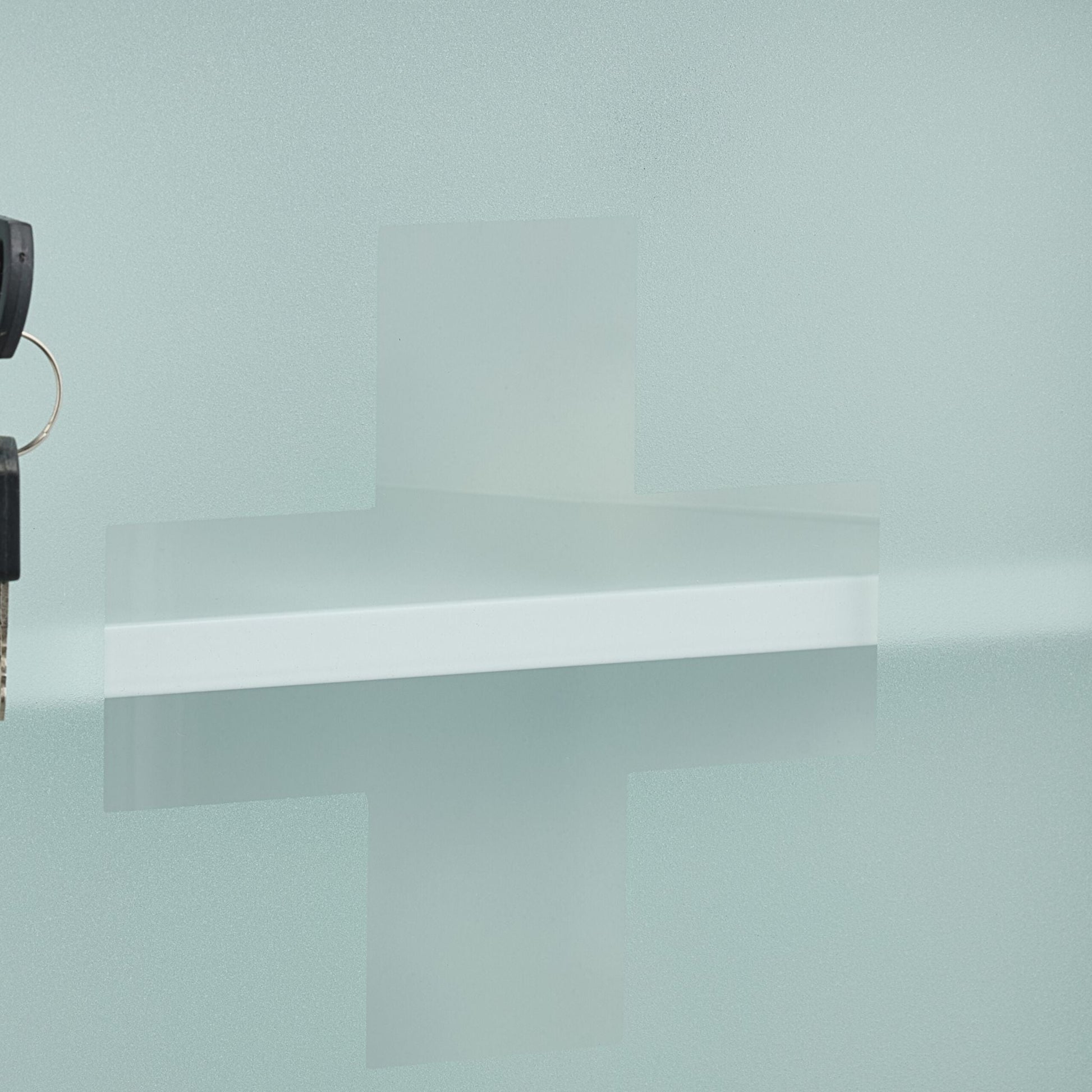 Medizinschrank mit Glastür Weiss-Silber von Relaxdays
