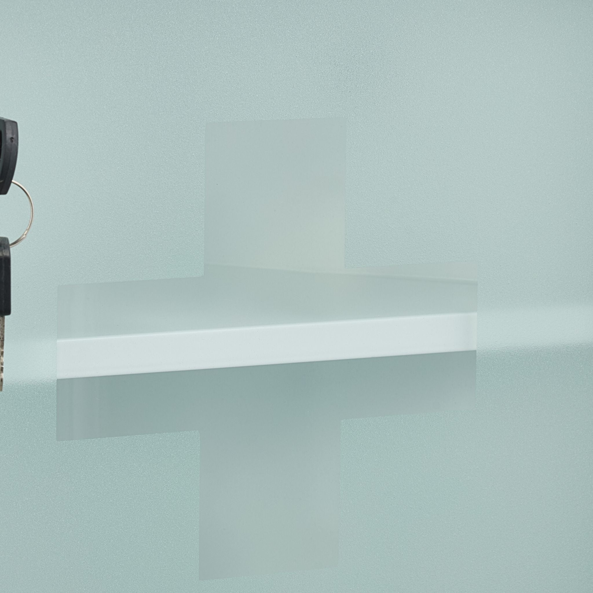 Medizinschrank mit Glastür Weiss-Silber von Relaxdays