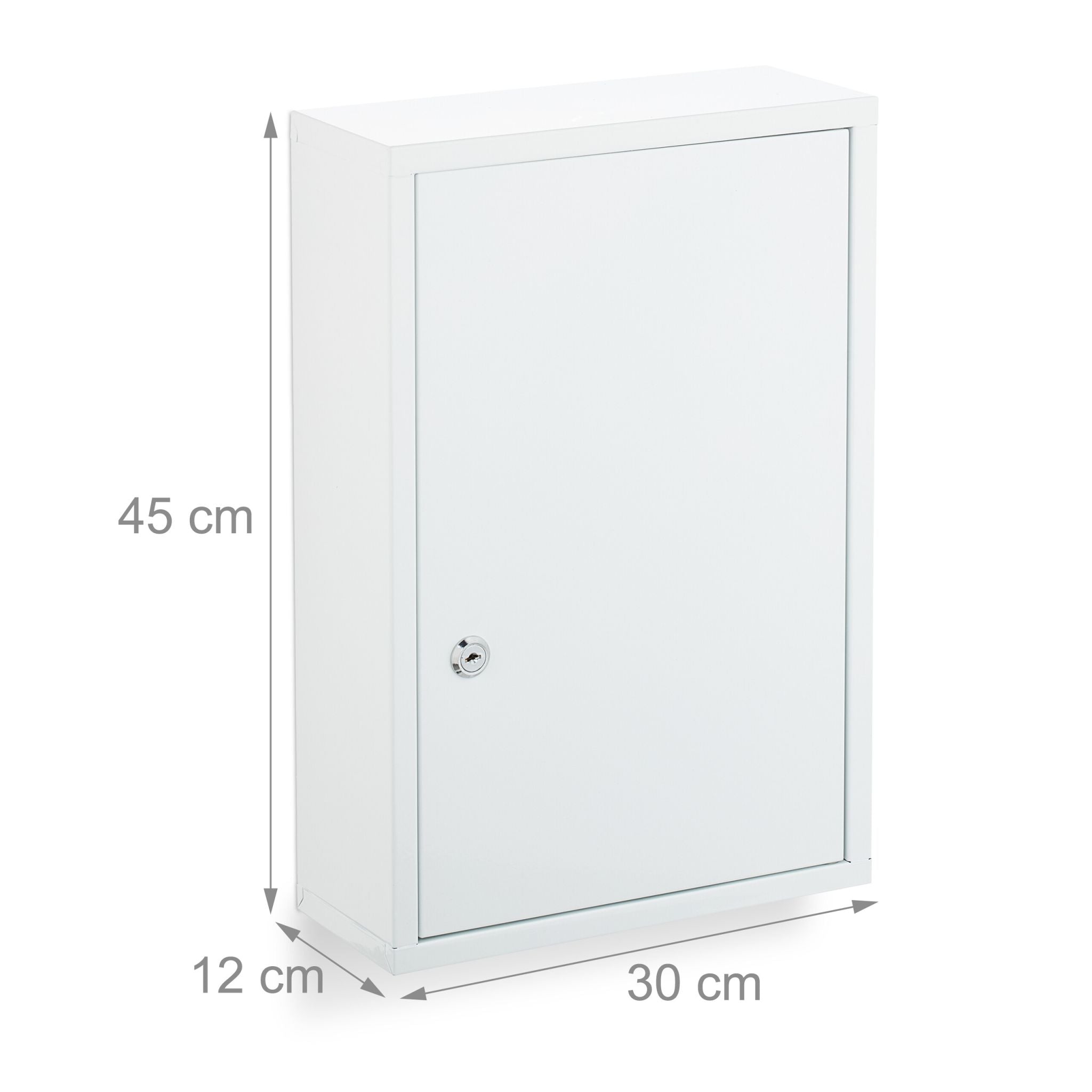 Medizinschrank Stahl Weiss von Relaxdays