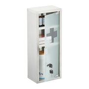 Medizinschrank Edelstahl Silber-Transparent von Relaxdays