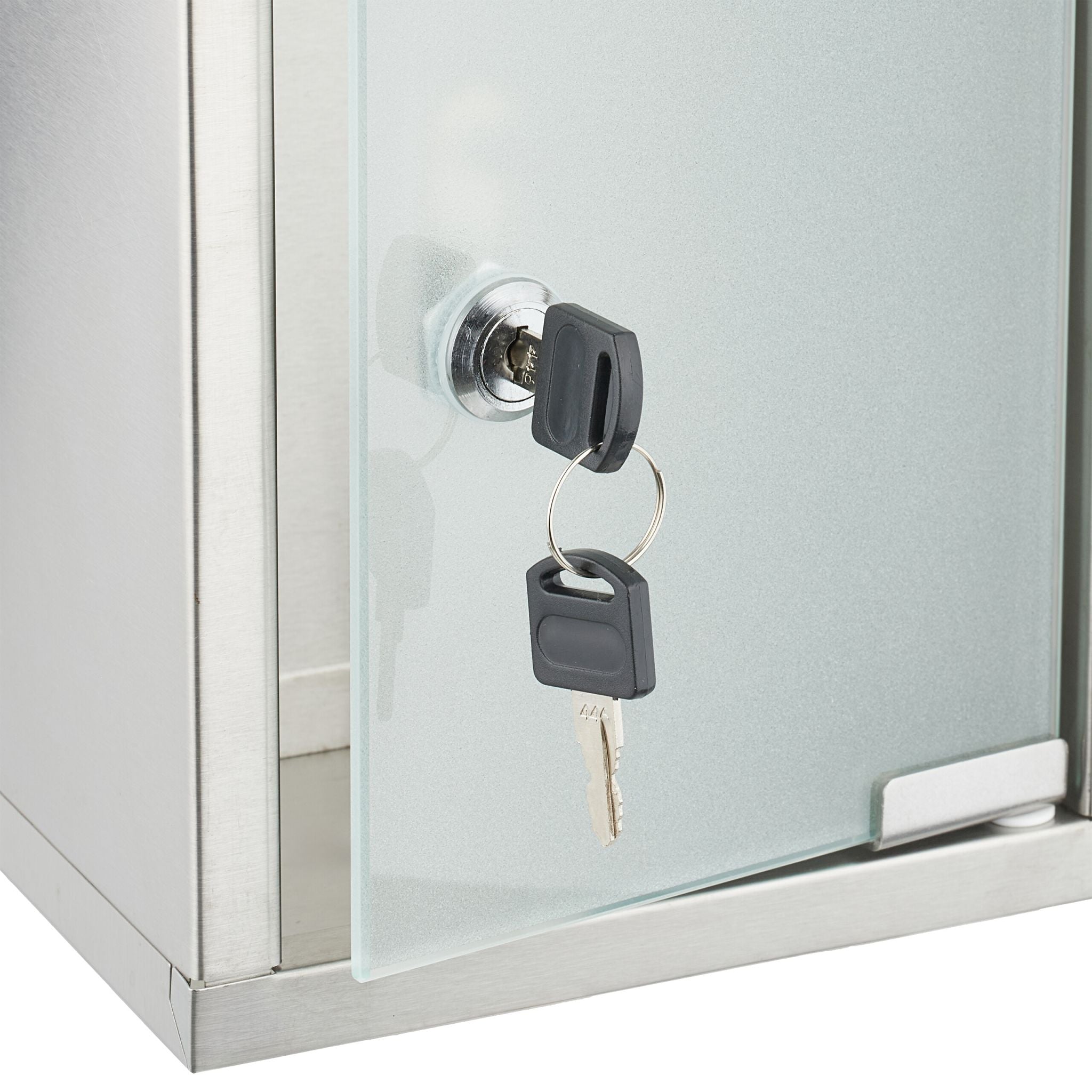 Medizinschrank Edelstahl Silber-Transparent von Relaxdays