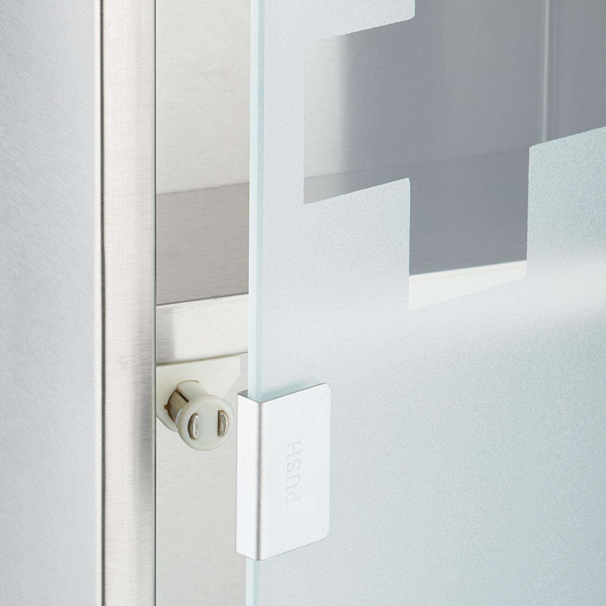 Medizinschrank Edelstahl Silber-Transparent von Relaxdays