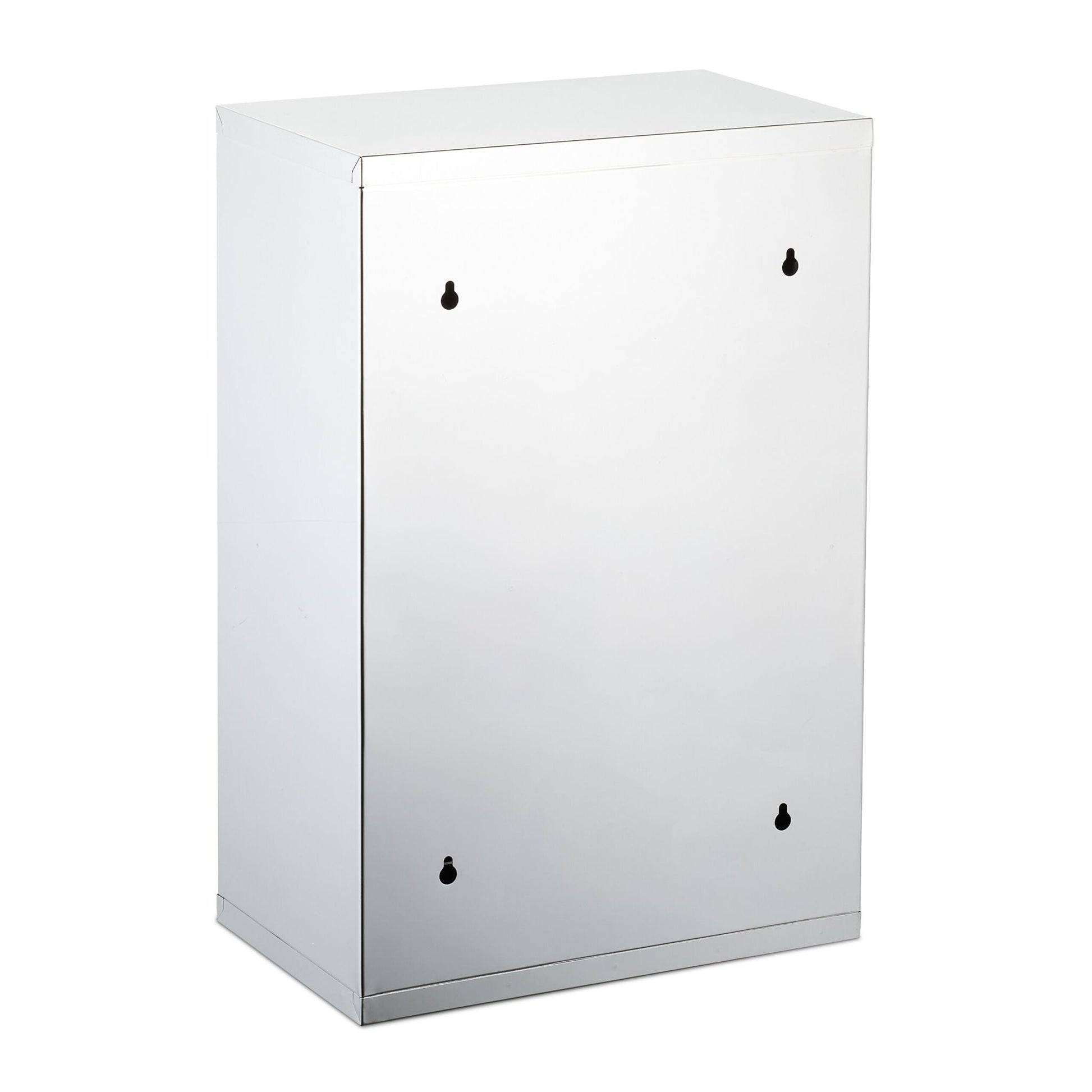 Medizinschrank glänzender Edelstahl Silber von Relaxdays