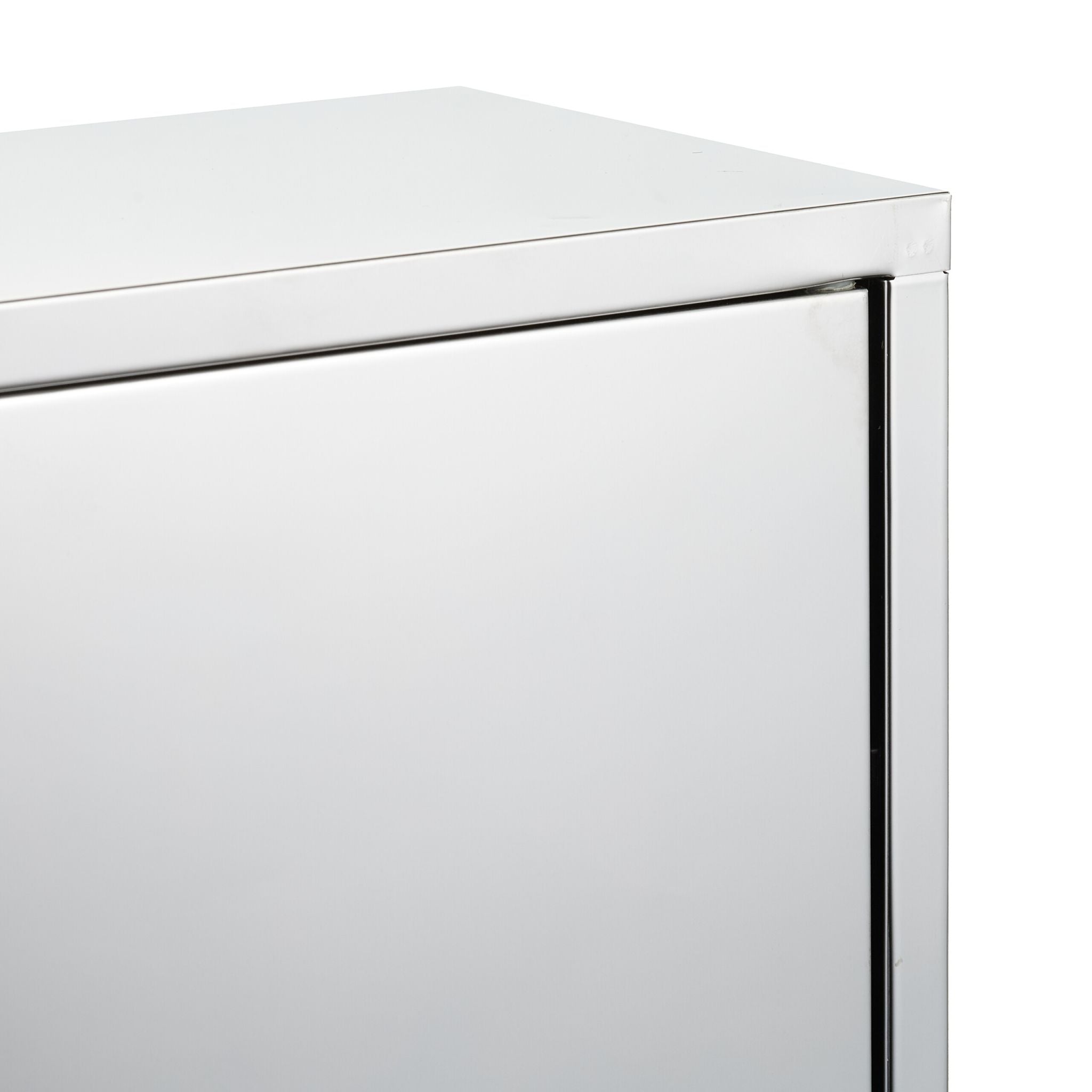 Medizinschrank glänzender Edelstahl Silber von Relaxdays