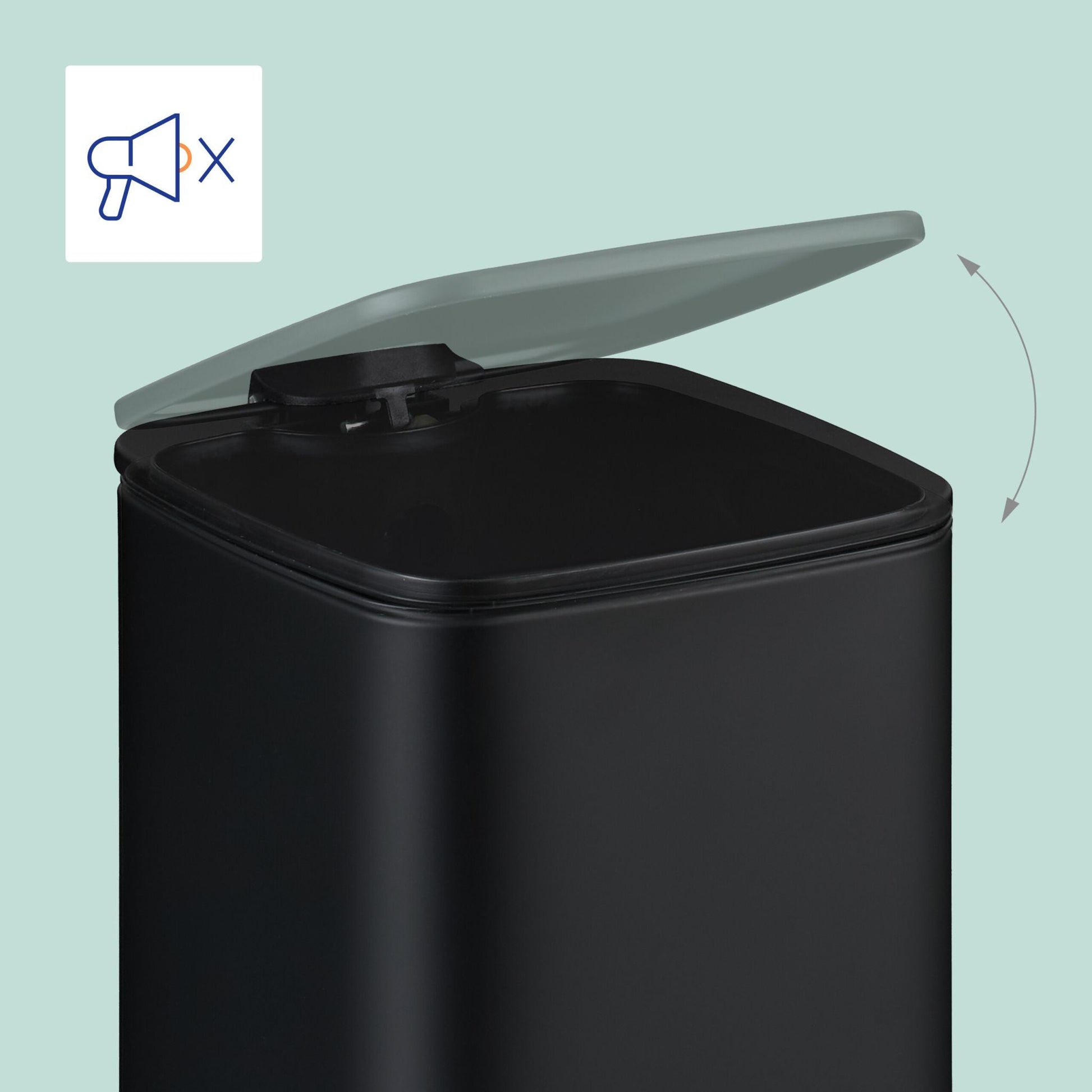 Kosmetikeimer 6 Liter Schwarz von Relaxdays