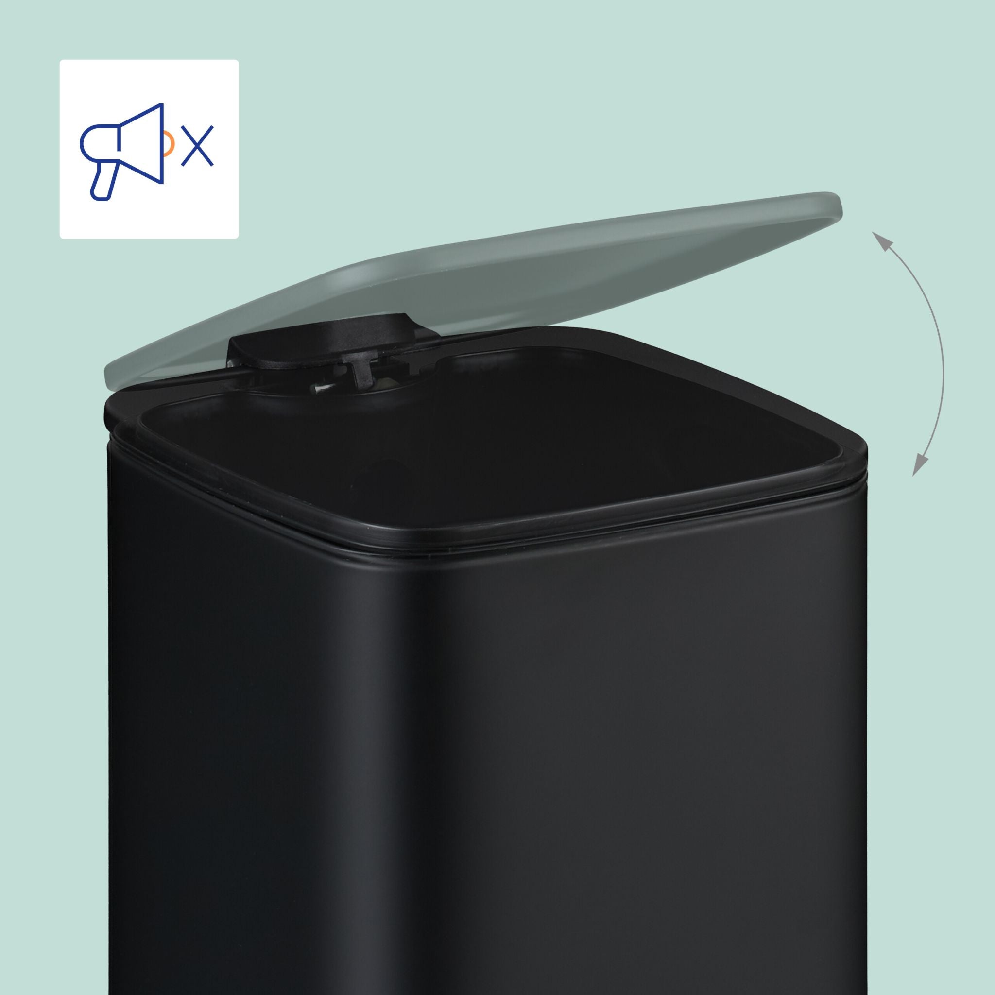 Kosmetikeimer 6 Liter Schwarz von Relaxdays