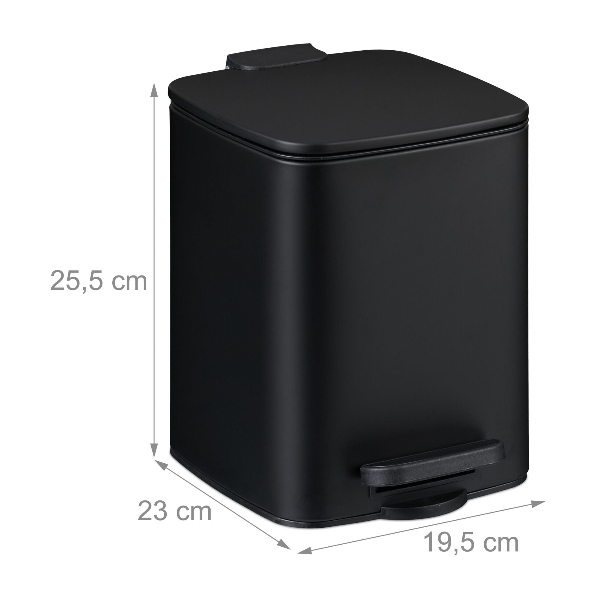 Kosmetikeimer 6 Liter Schwarz von Relaxdays