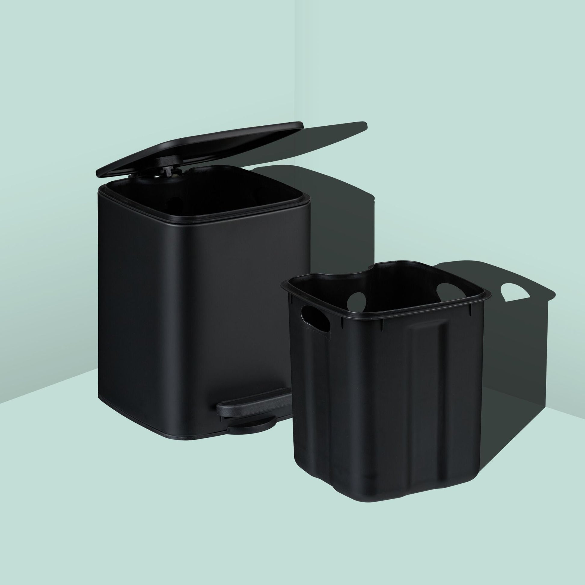 Kosmetikeimer 6 Liter Schwarz von Relaxdays
