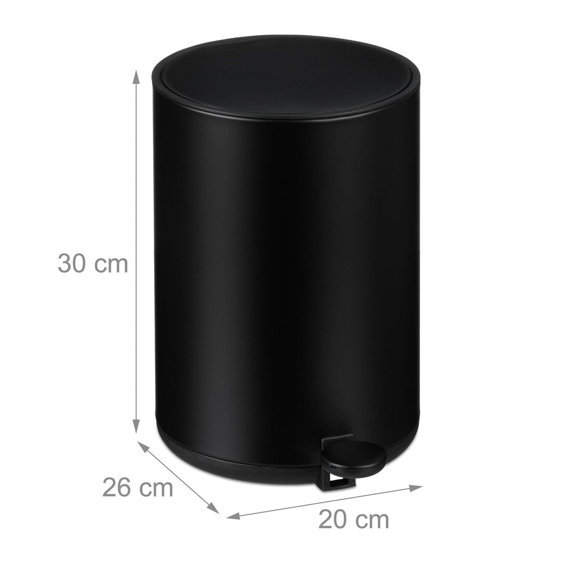 Kosmetikeimer 5 Liter Schwarz von Relaxdays