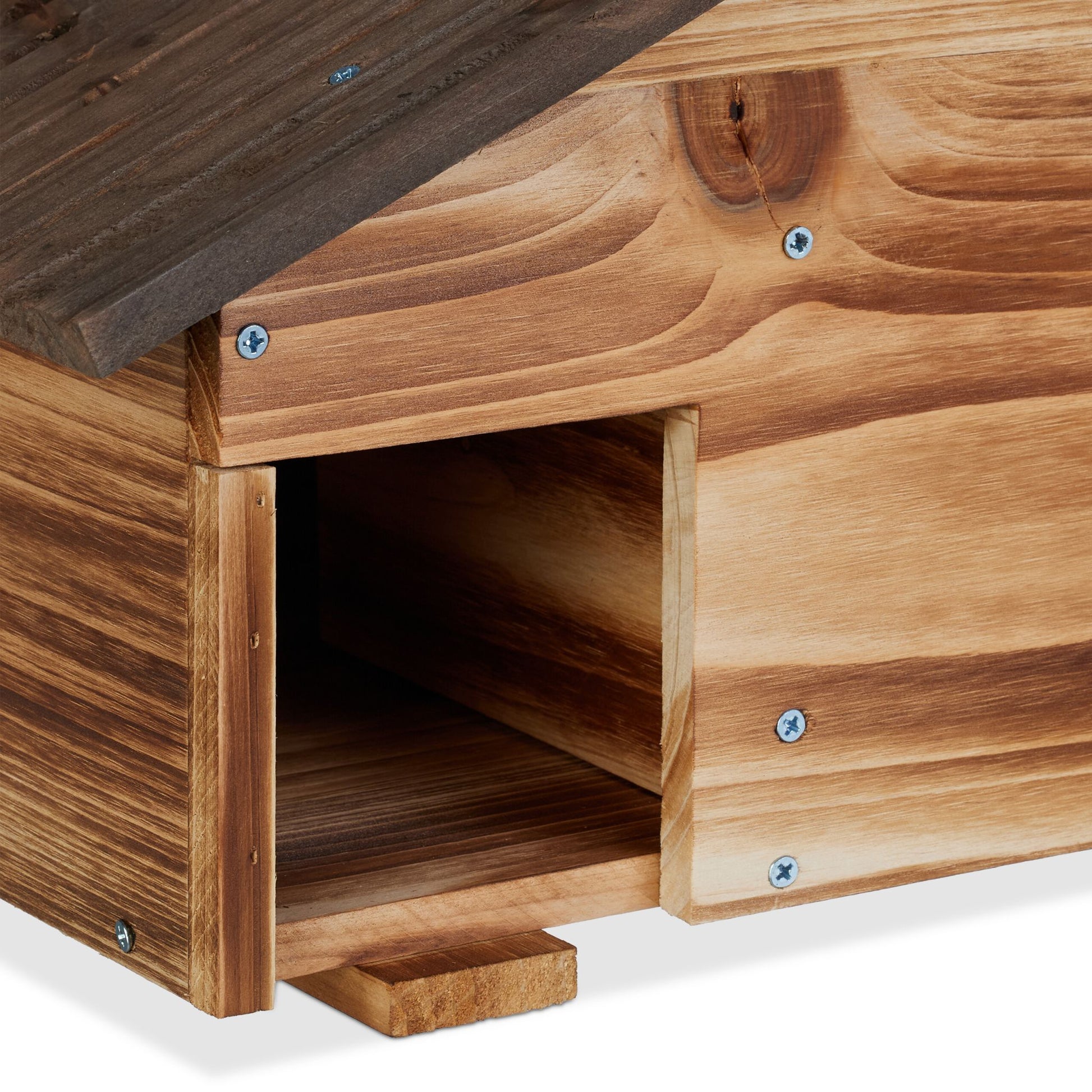 Igelhaus mit Boden Braun-Dunkelbraun von Relaxdays