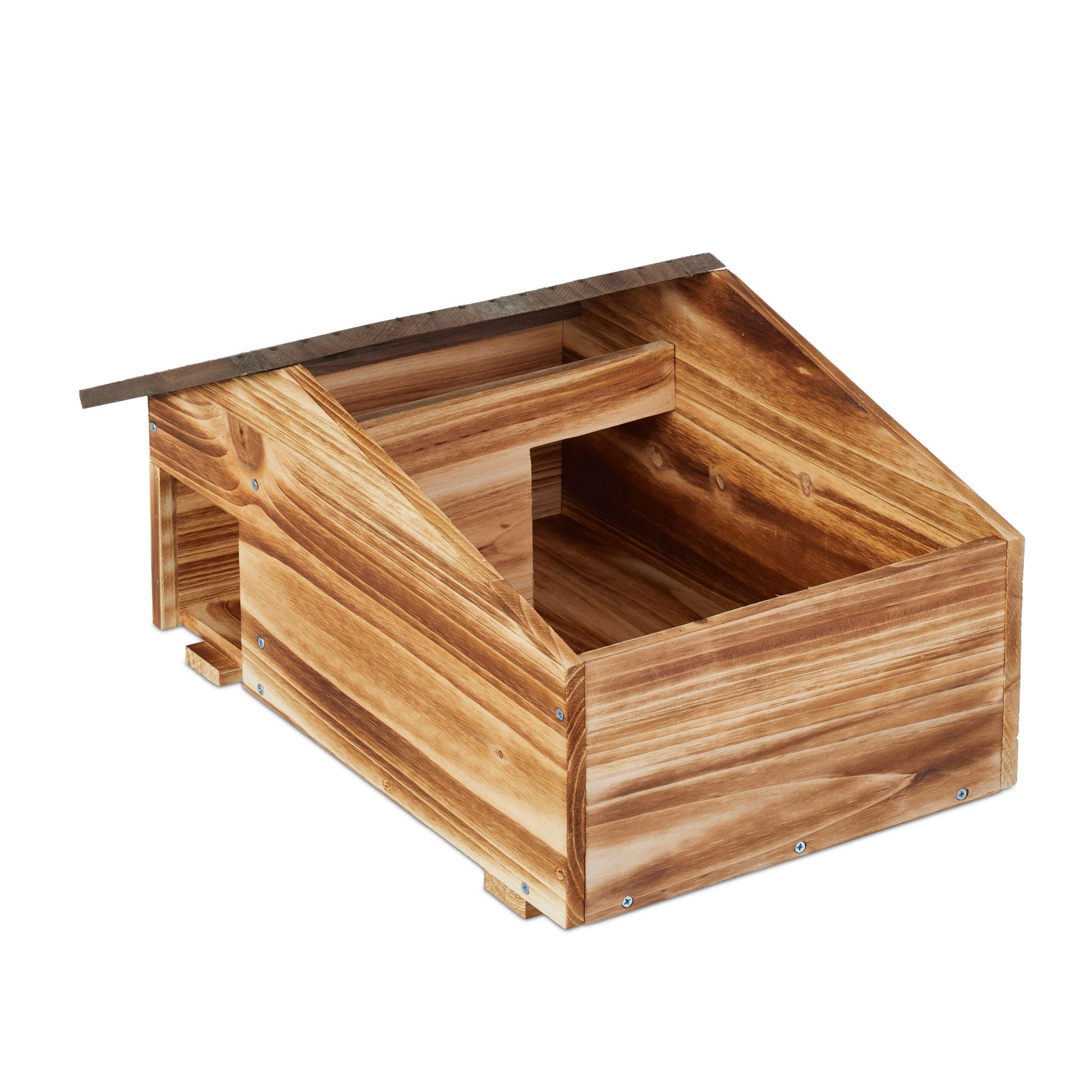 Igelhaus mit Boden Braun-Dunkelbraun von Relaxdays