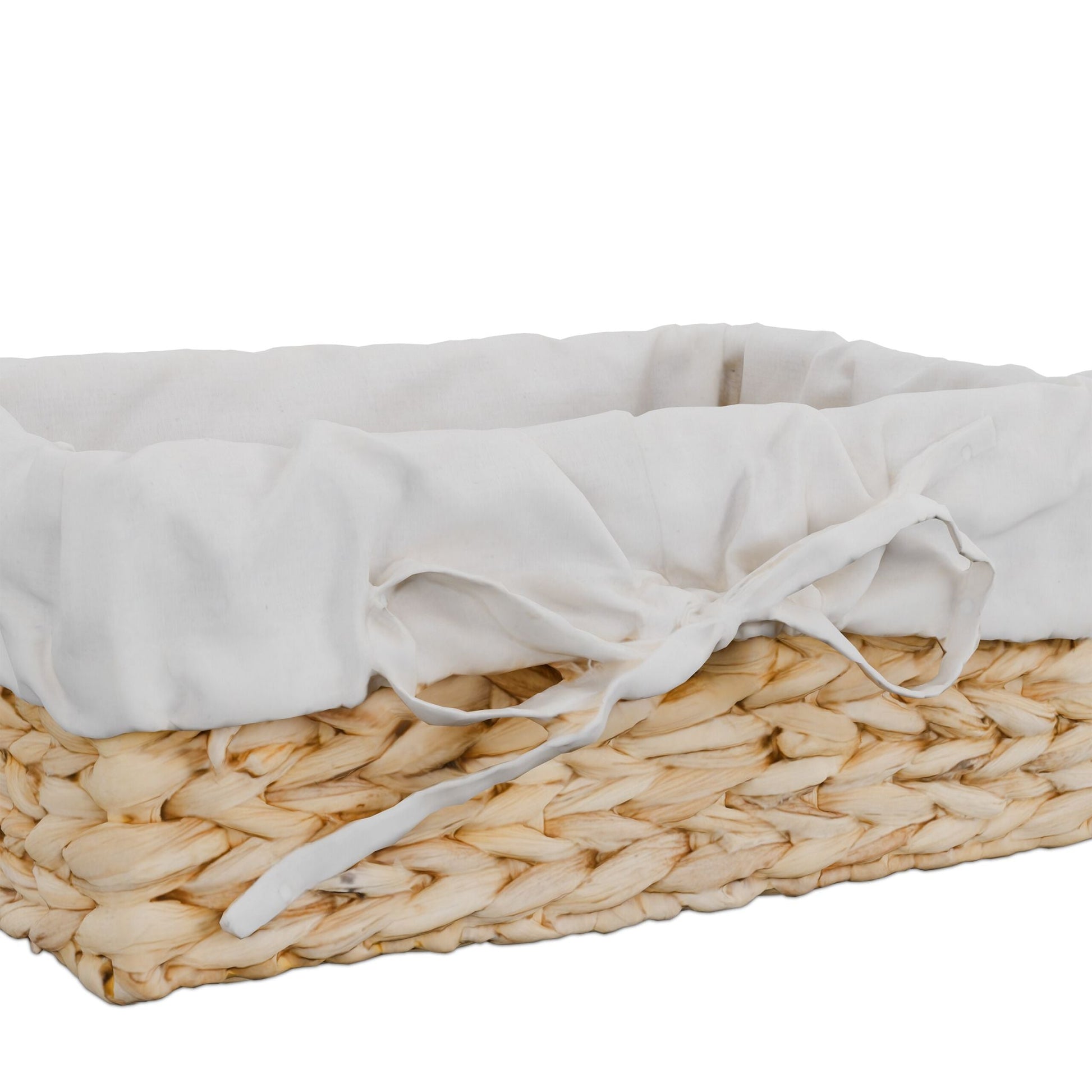 Brotkorb mit Baumwolleinsatz 3er-Set Creme-Hellbraun von Relaxdays