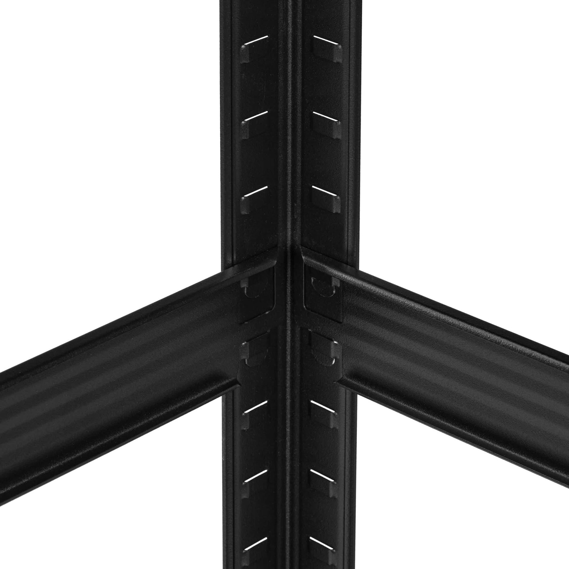 Schwerlastregal mit 4 Ebenen Schwarz von Relaxdays