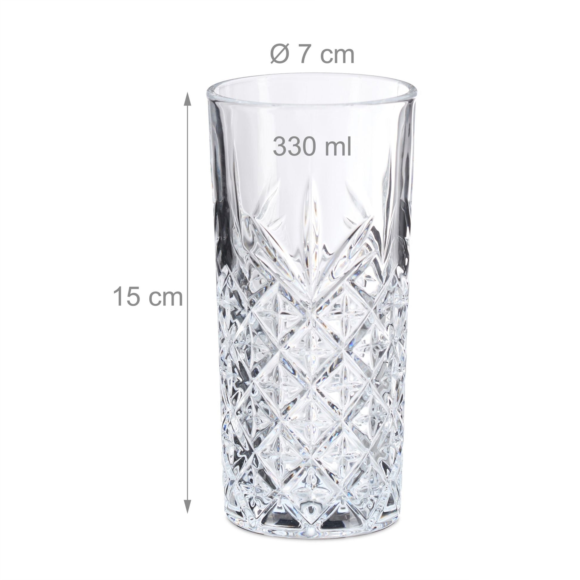 Longdrinkgläser 6er-Set Transparent von Relaxdays
