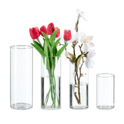 Vasen Glas in 4 Grössen Transparent von Relaxdays